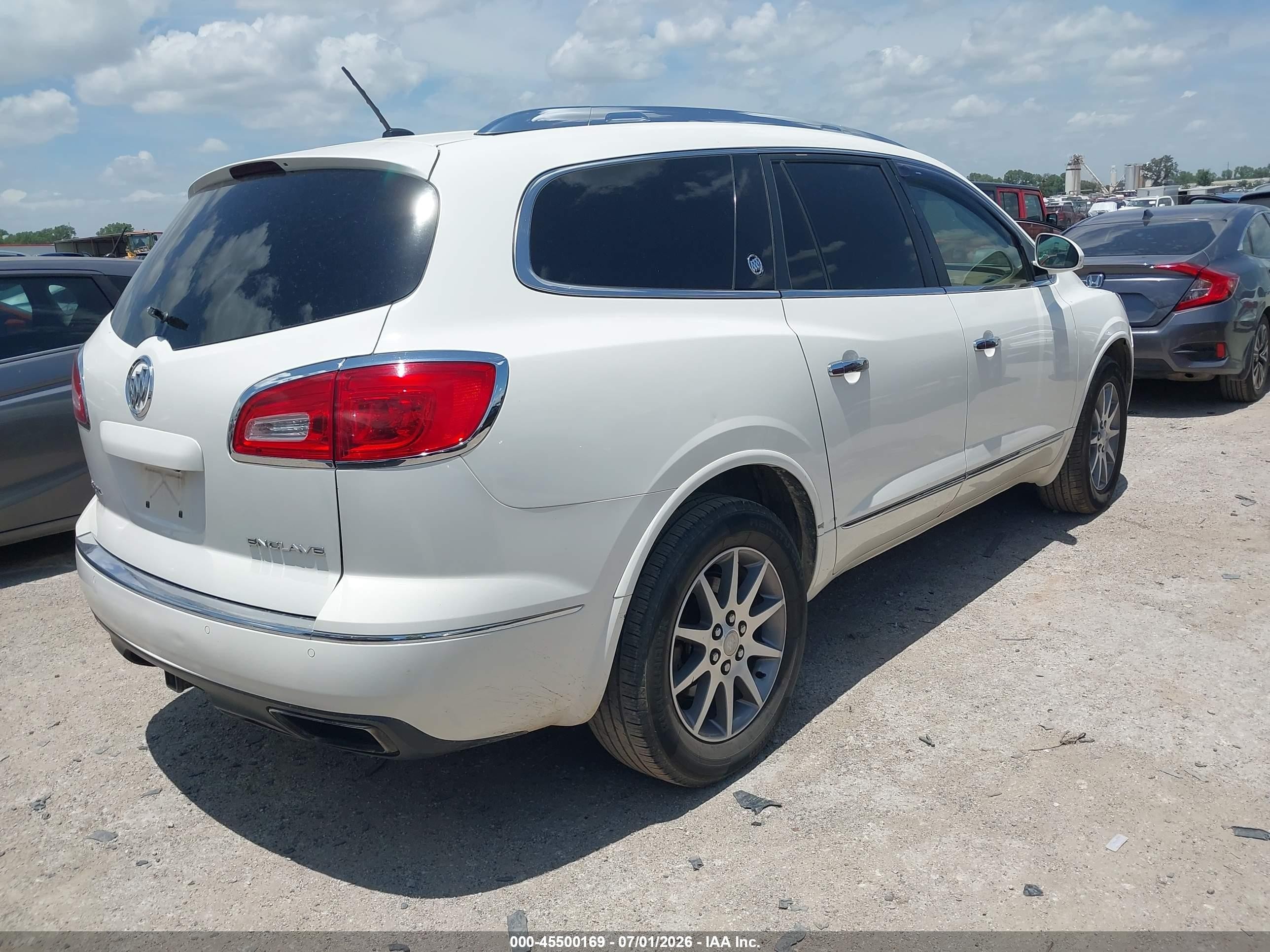 2014 Buick Enclave Leather White vin: 5GAKRBKD7EJ168649