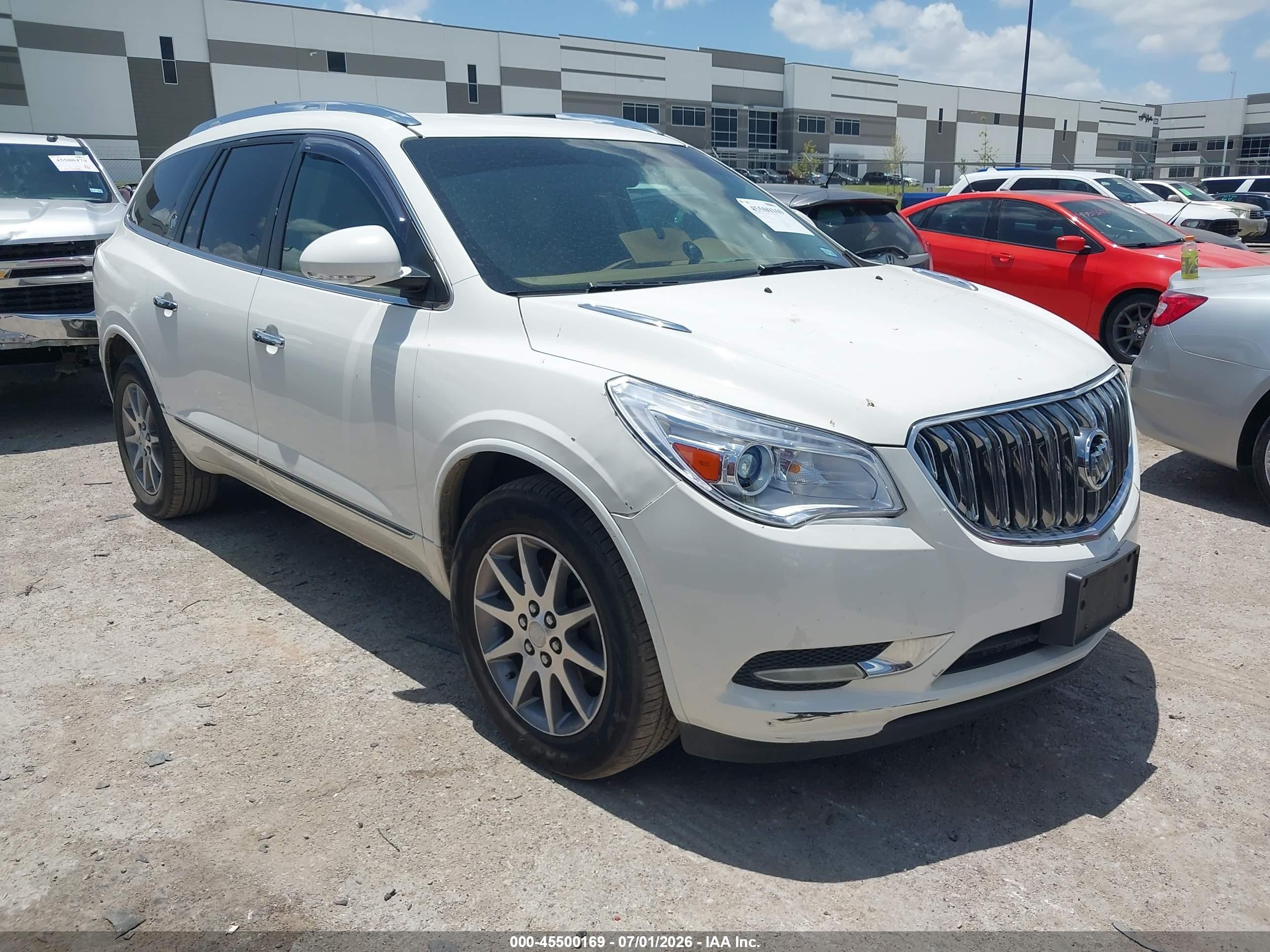 2014 Buick Enclave Leather White vin: 5GAKRBKD7EJ168649
