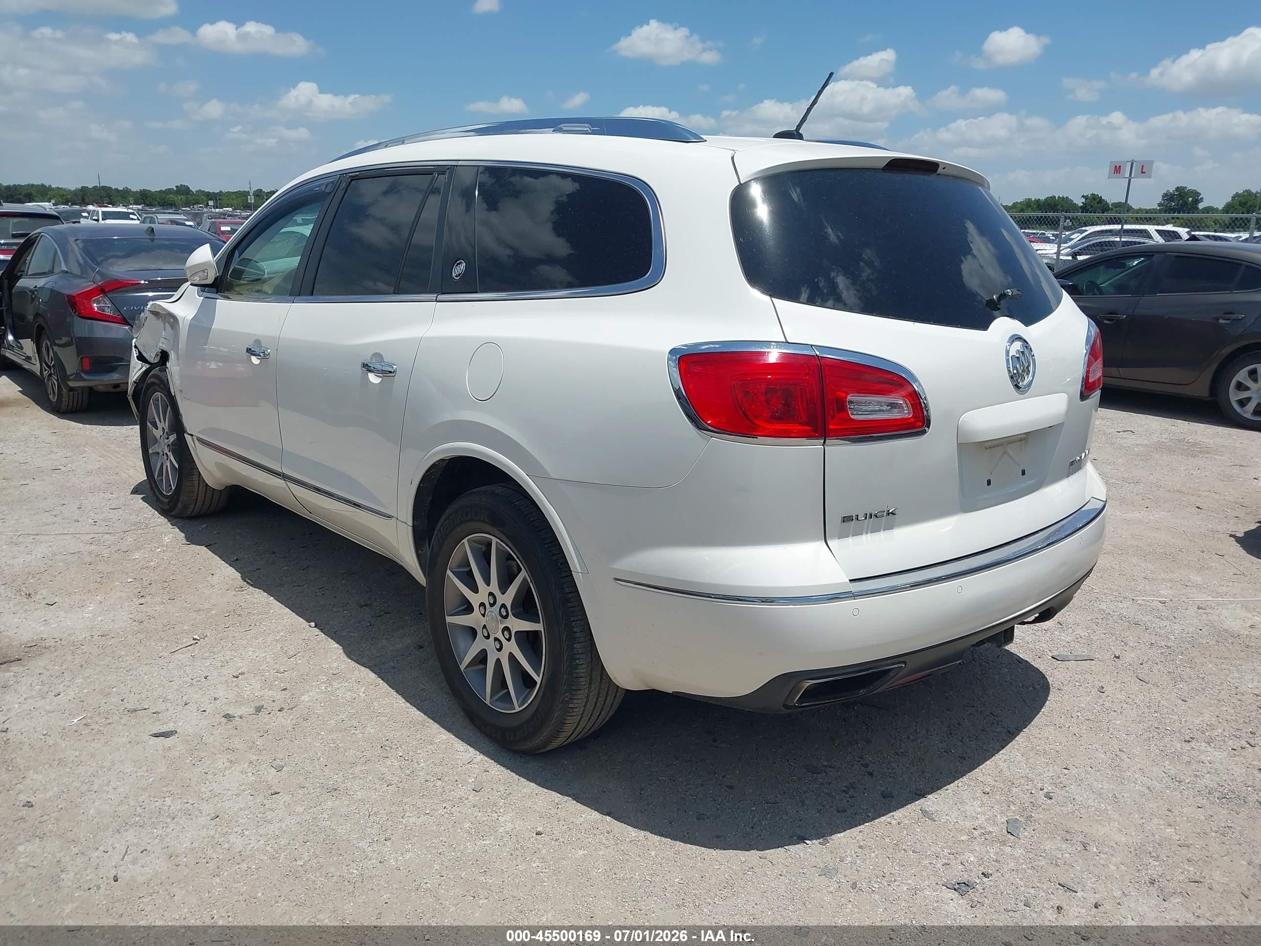 2014 Buick Enclave Leather White vin: 5GAKRBKD7EJ168649