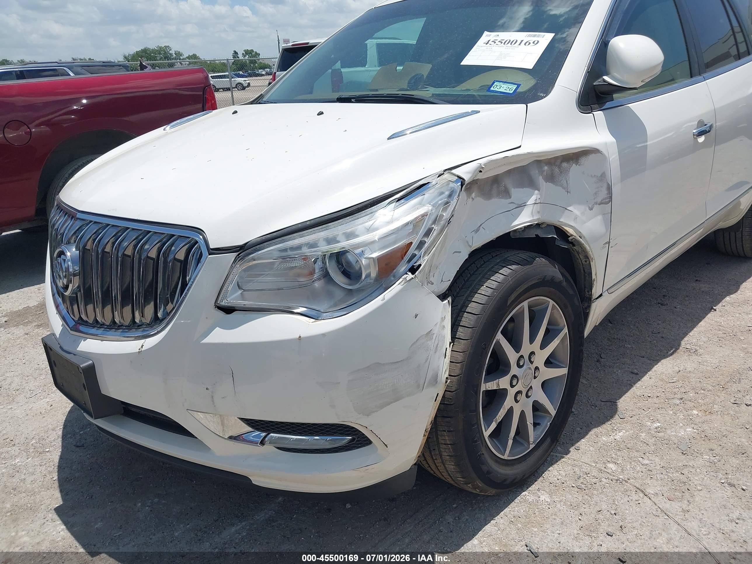 2014 Buick Enclave Leather White vin: 5GAKRBKD7EJ168649