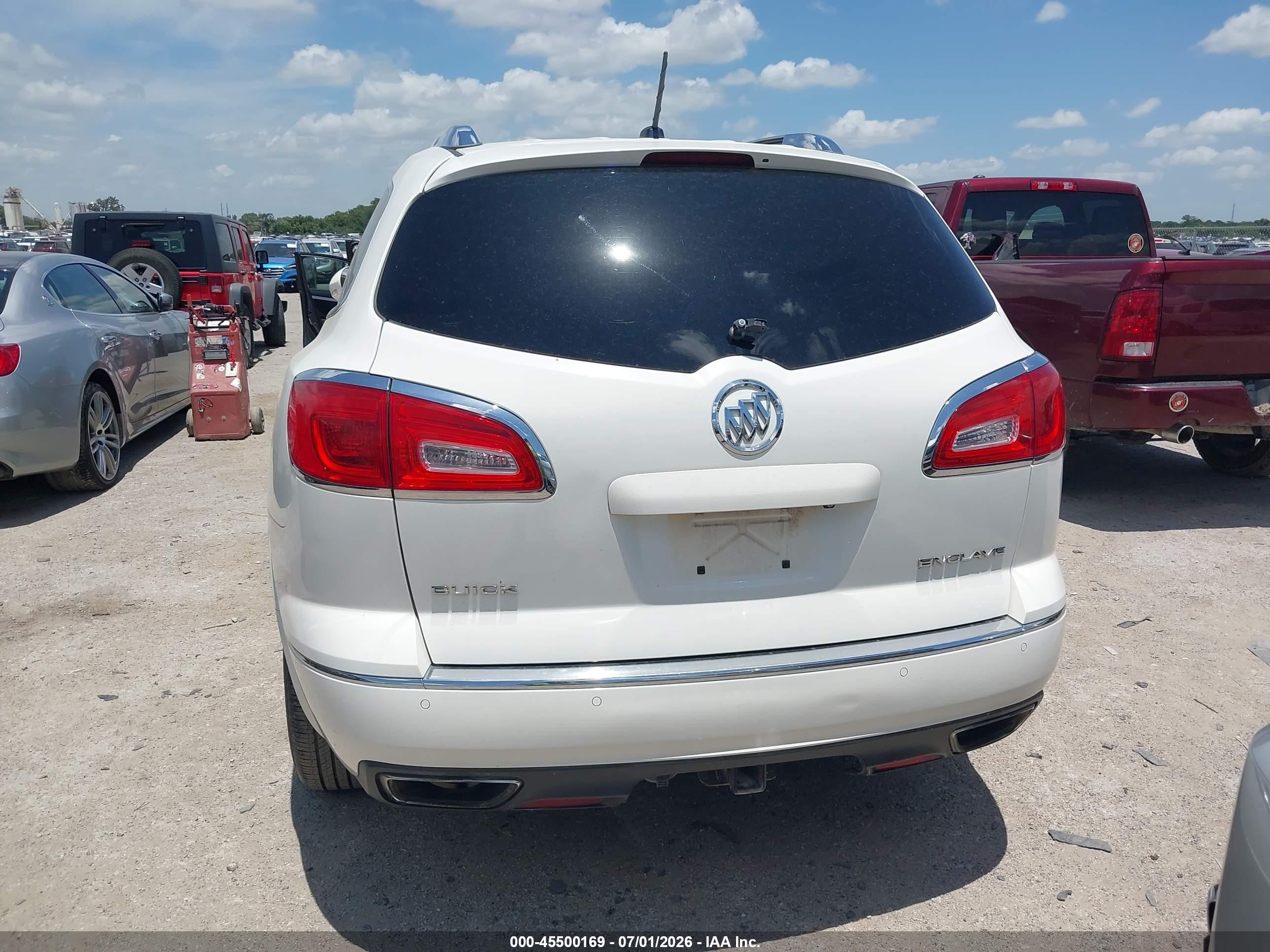 2014 Buick Enclave Leather White vin: 5GAKRBKD7EJ168649