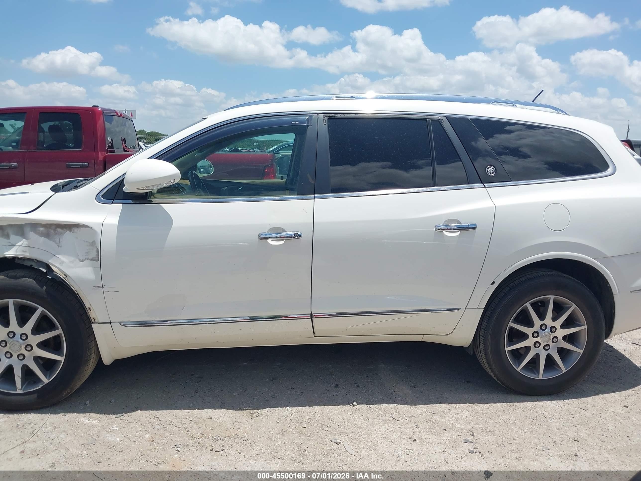 2014 Buick Enclave Leather White vin: 5GAKRBKD7EJ168649
