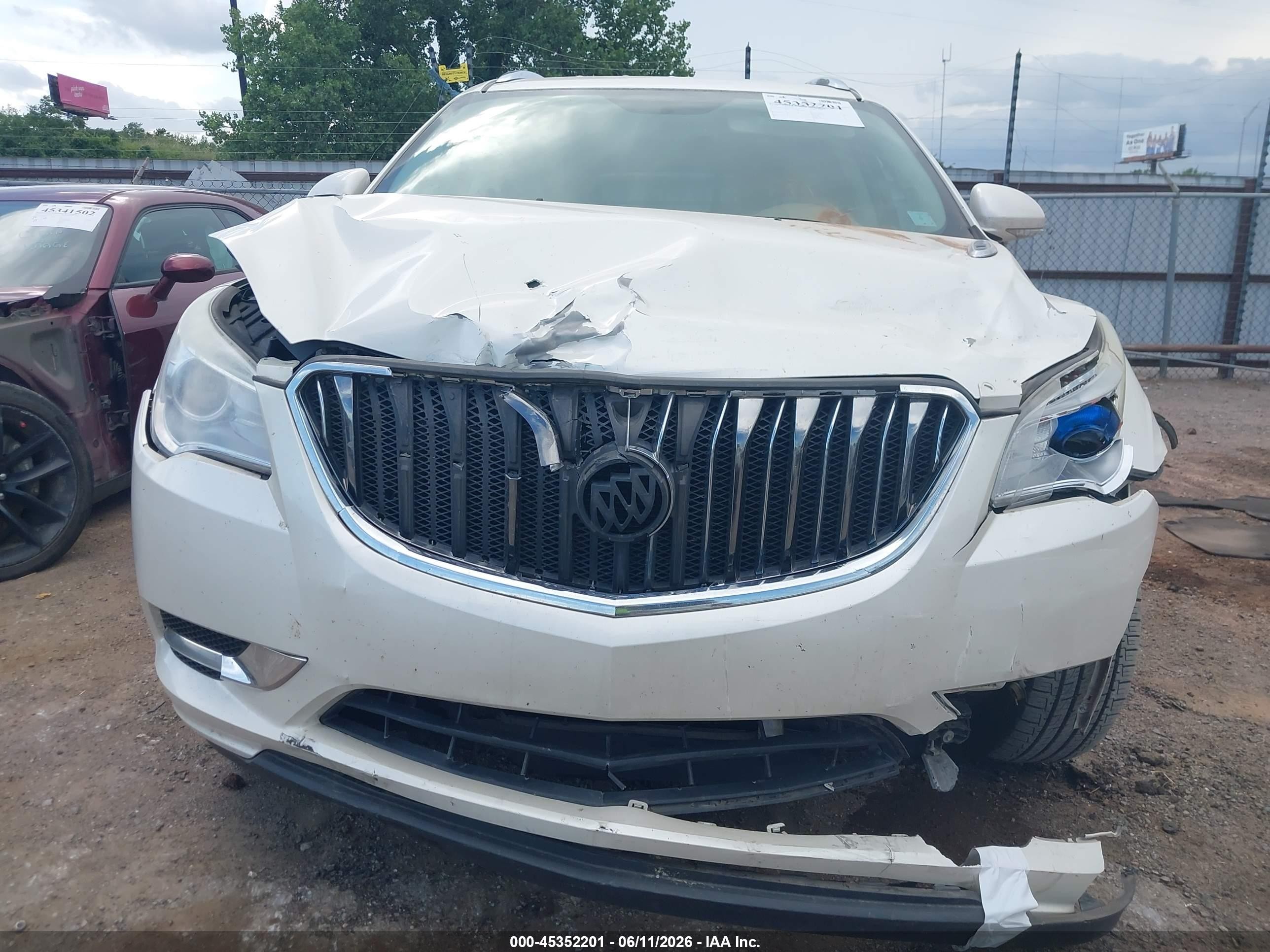 2014 Buick Enclave Leather White vin: 5GAKRBKD7EJ341702