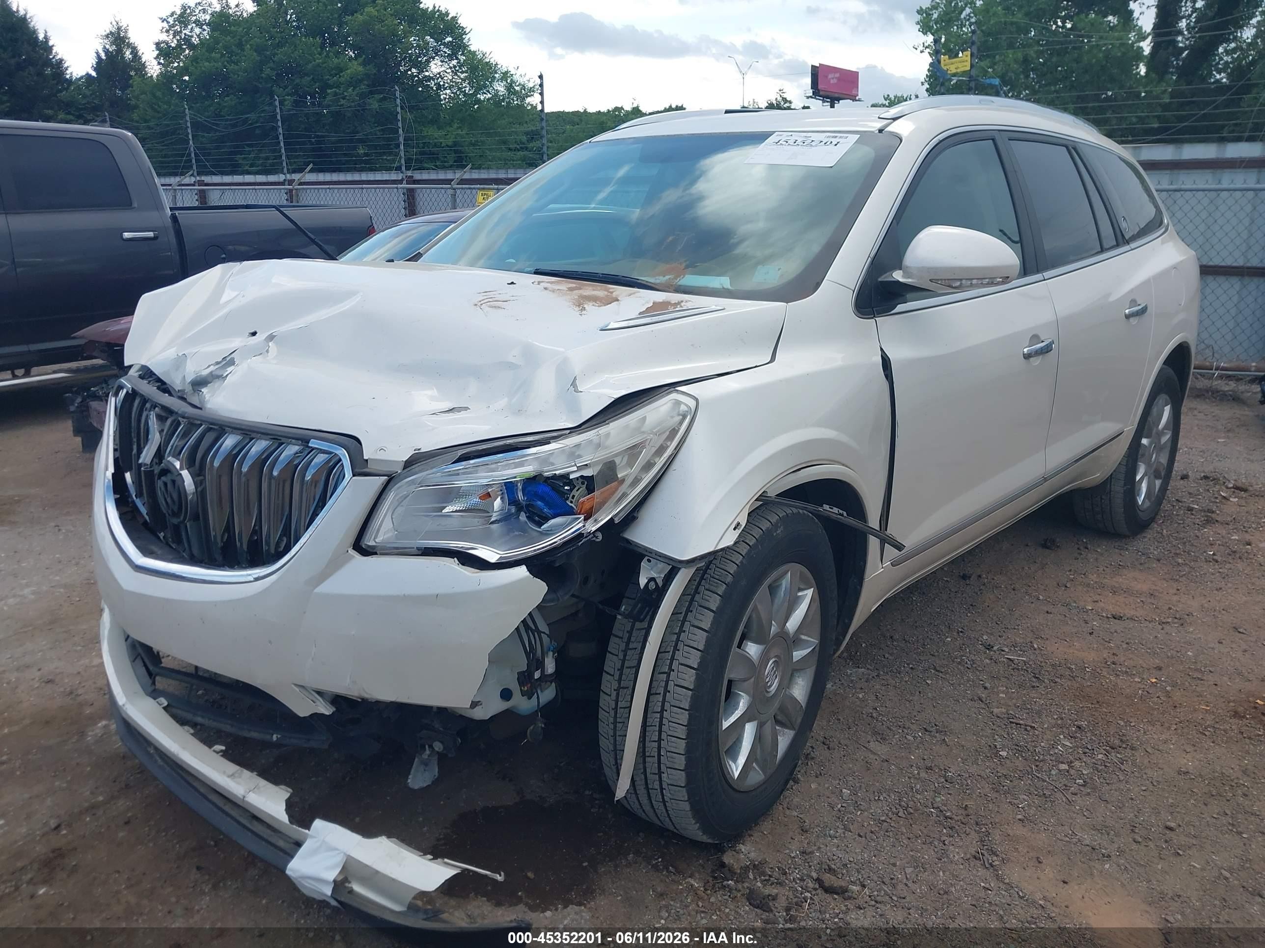 2014 Buick Enclave Leather White vin: 5GAKRBKD7EJ341702