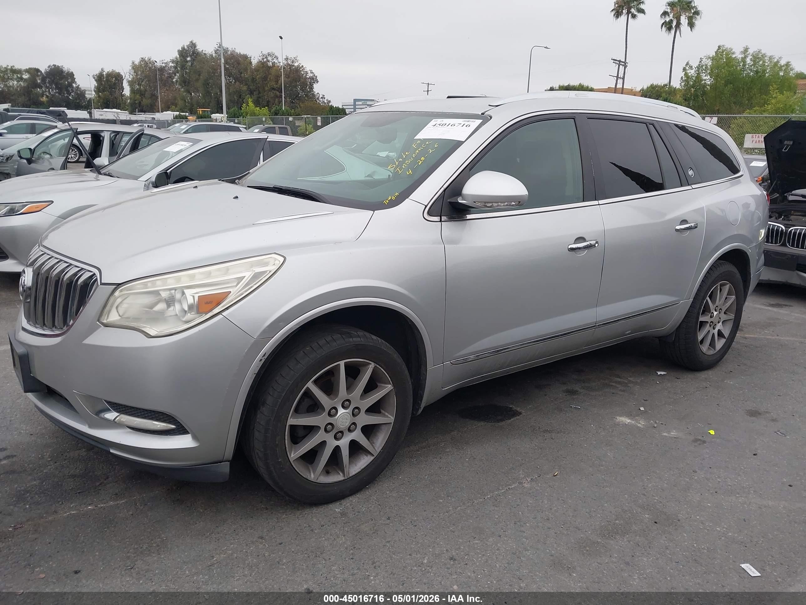 2015 Buick Enclave Leather Gray vin: 5GAKRBKD7FJ165543