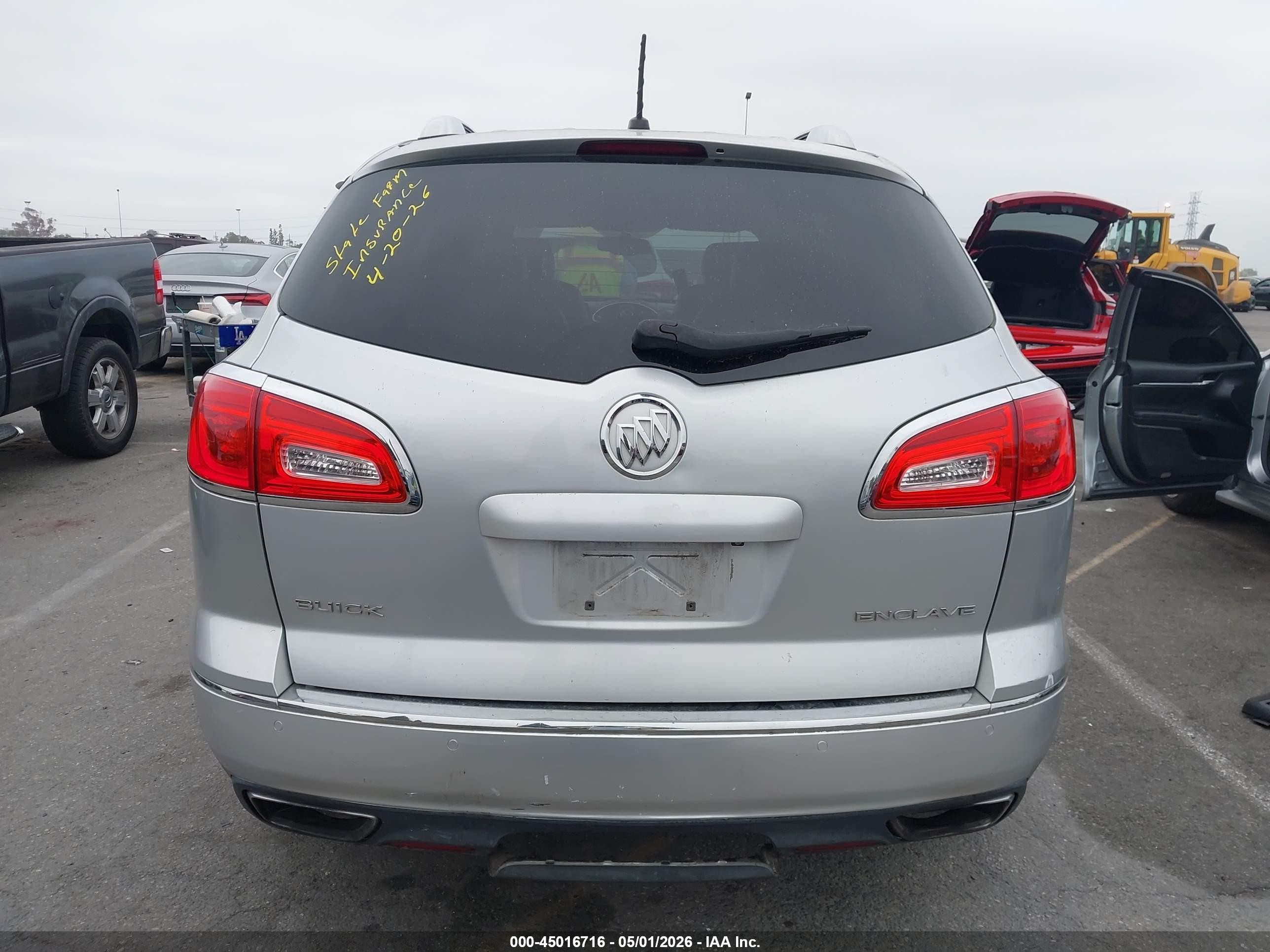 2015 Buick Enclave Leather Gray vin: 5GAKRBKD7FJ165543