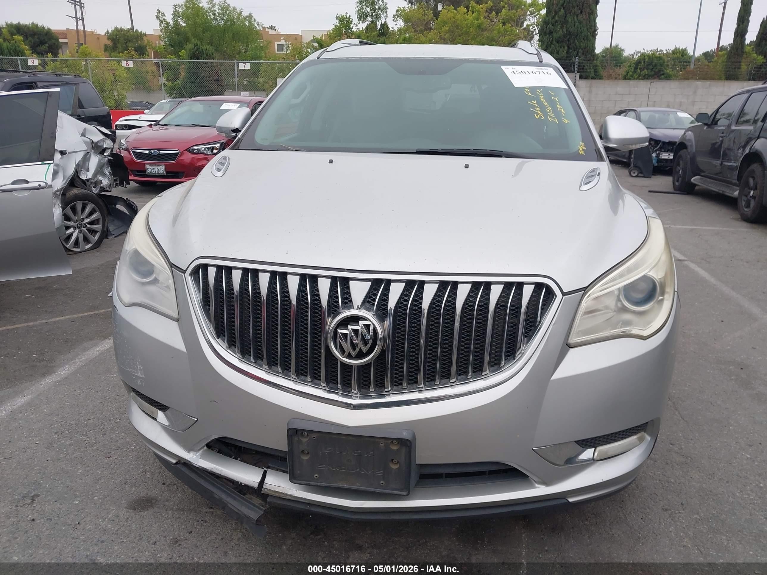 2015 Buick Enclave Leather Gray vin: 5GAKRBKD7FJ165543
