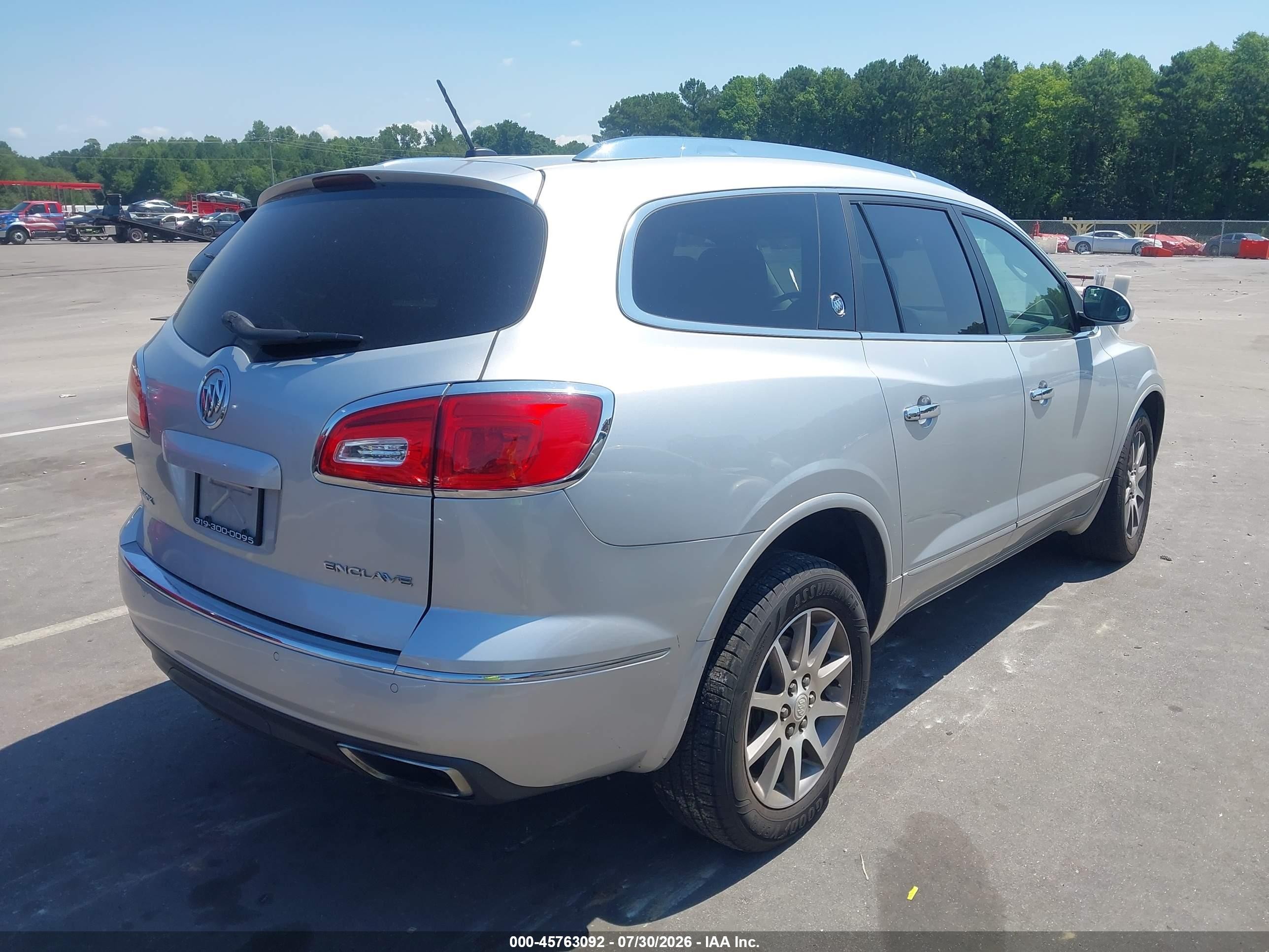 2015 Buick Enclave Leather Silver vin: 5GAKRBKD7FJ219357