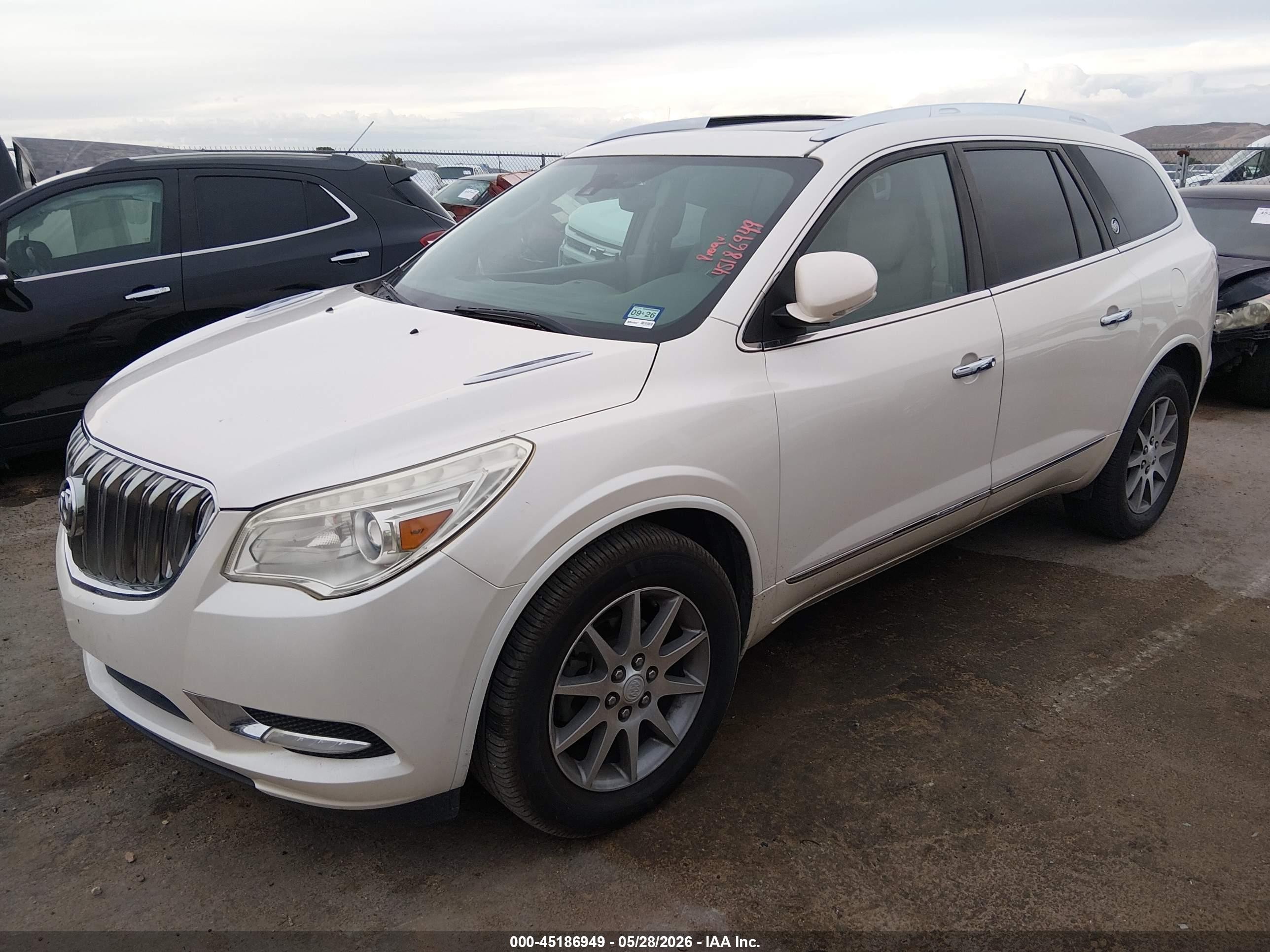 2015 Buick Enclave Leather White vin: 5GAKRBKD7FJ256294