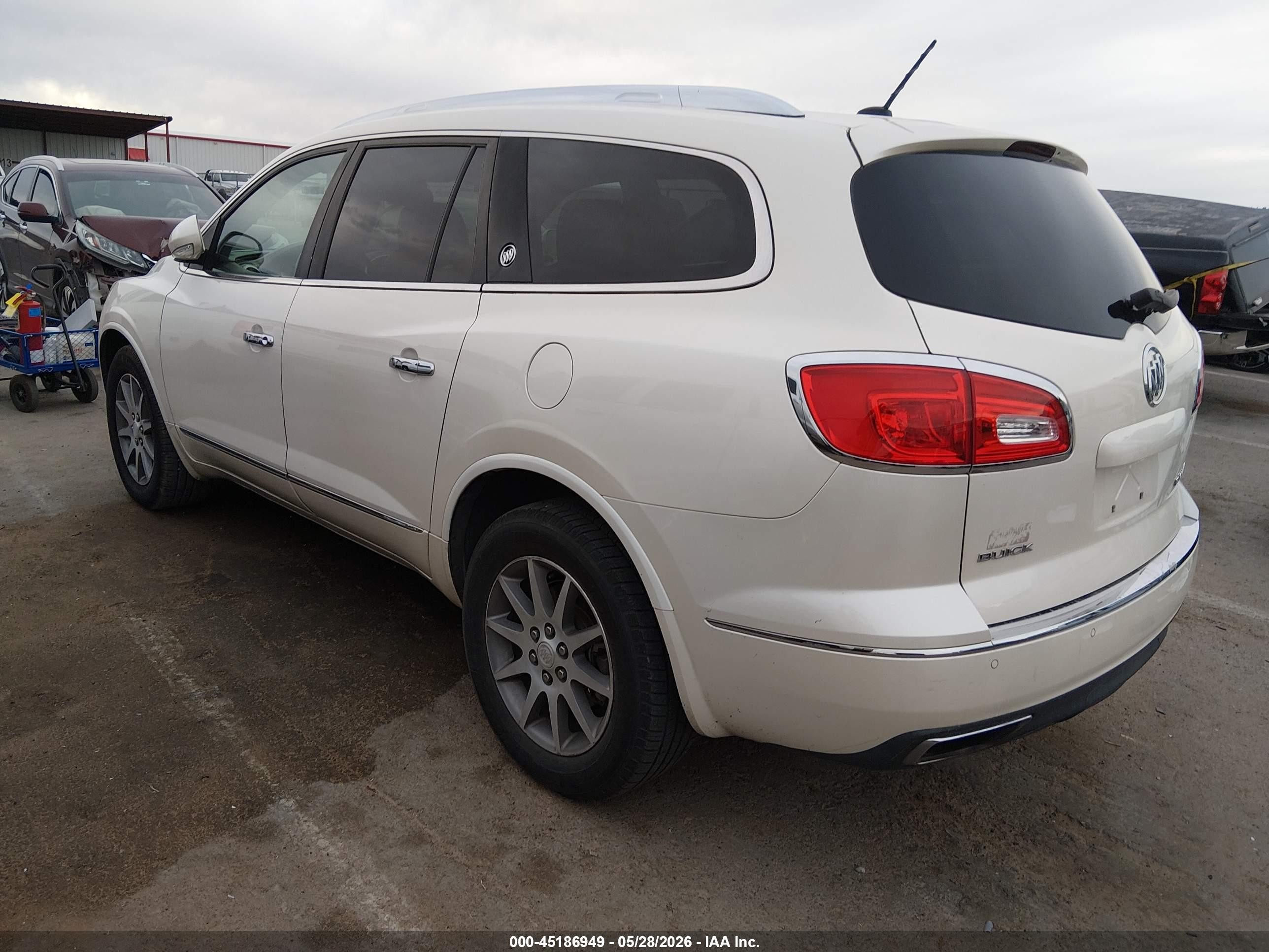 2015 Buick Enclave Leather White vin: 5GAKRBKD7FJ256294