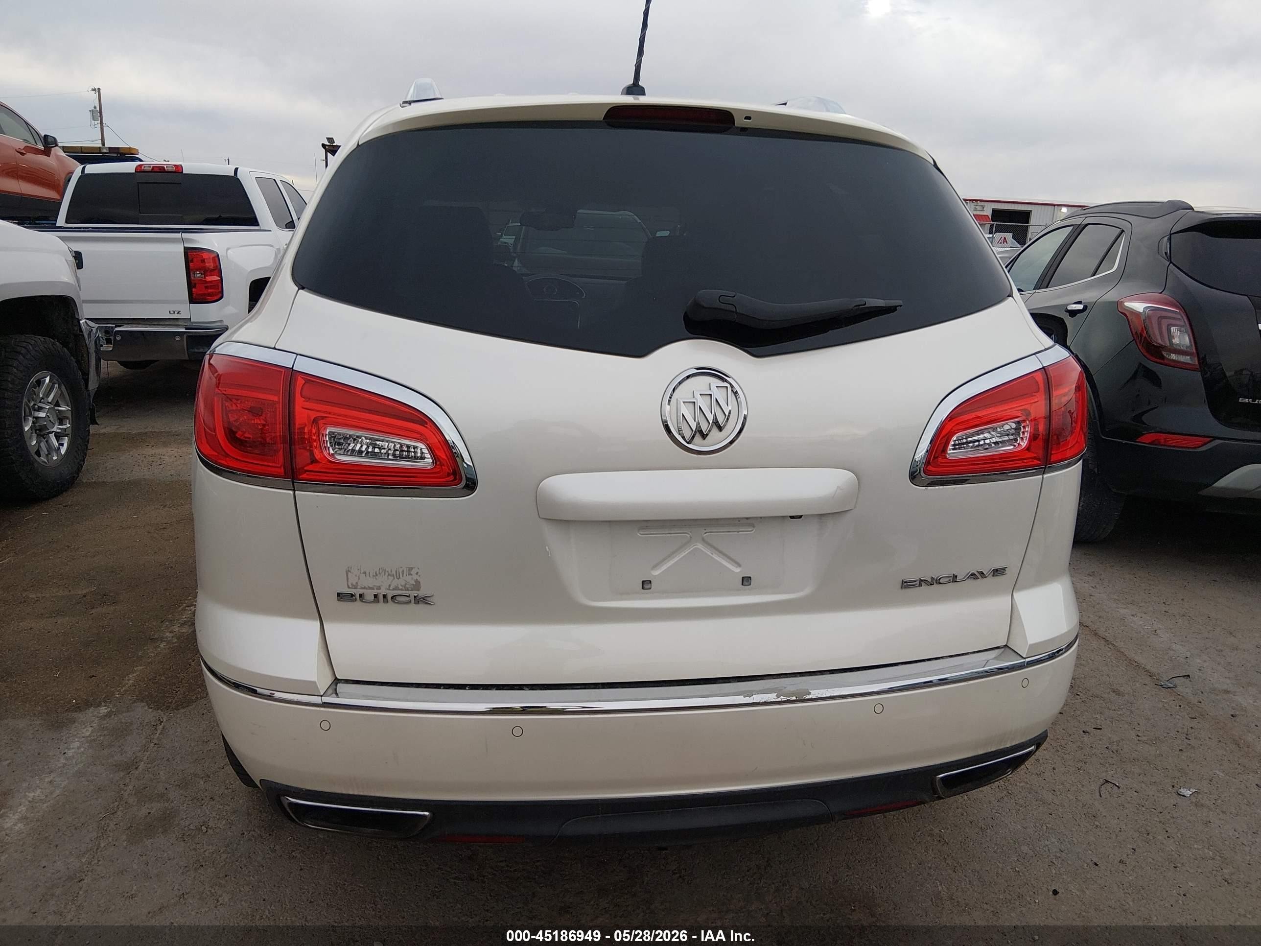 2015 Buick Enclave Leather White vin: 5GAKRBKD7FJ256294