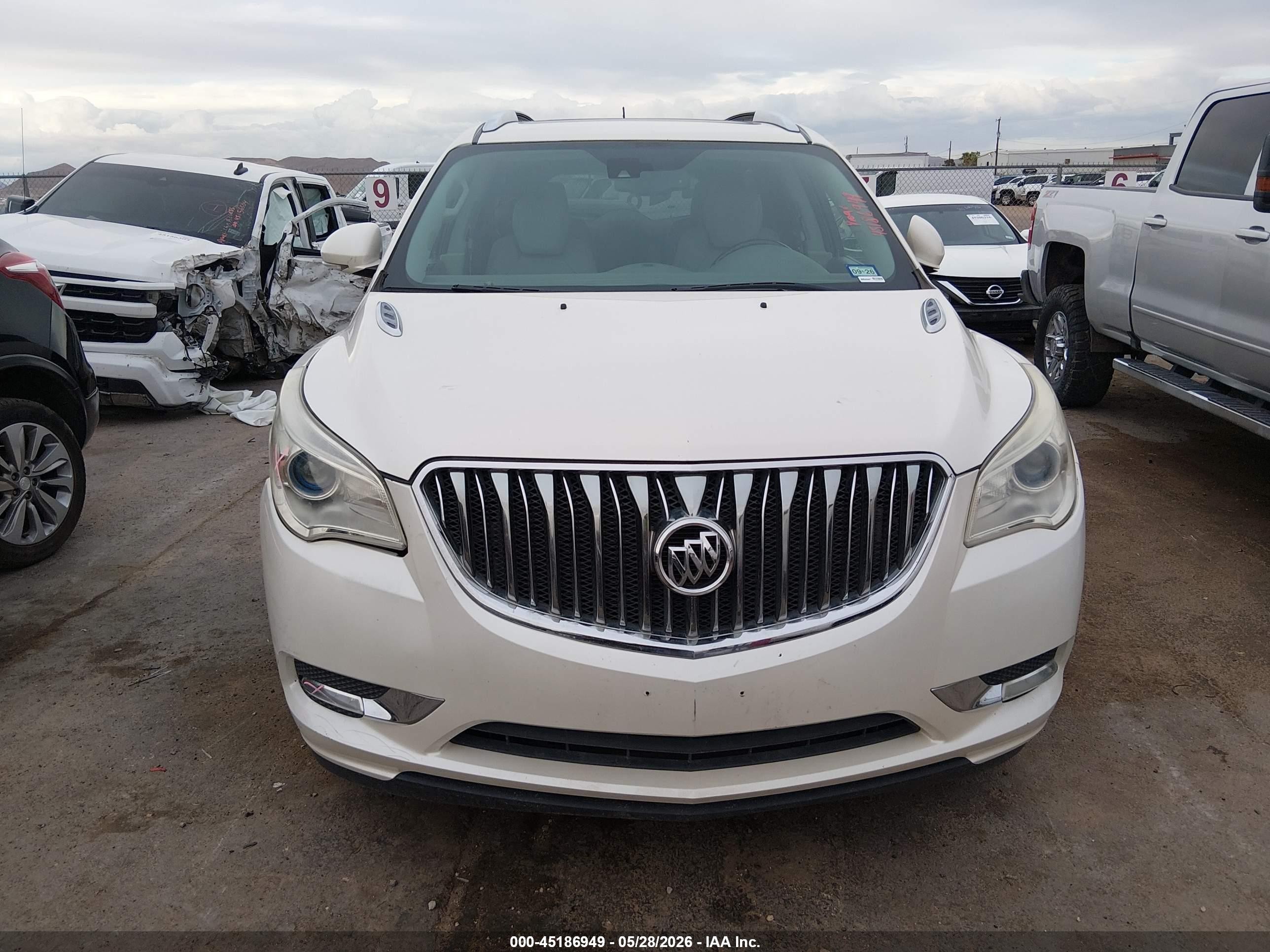 2015 Buick Enclave Leather White vin: 5GAKRBKD7FJ256294