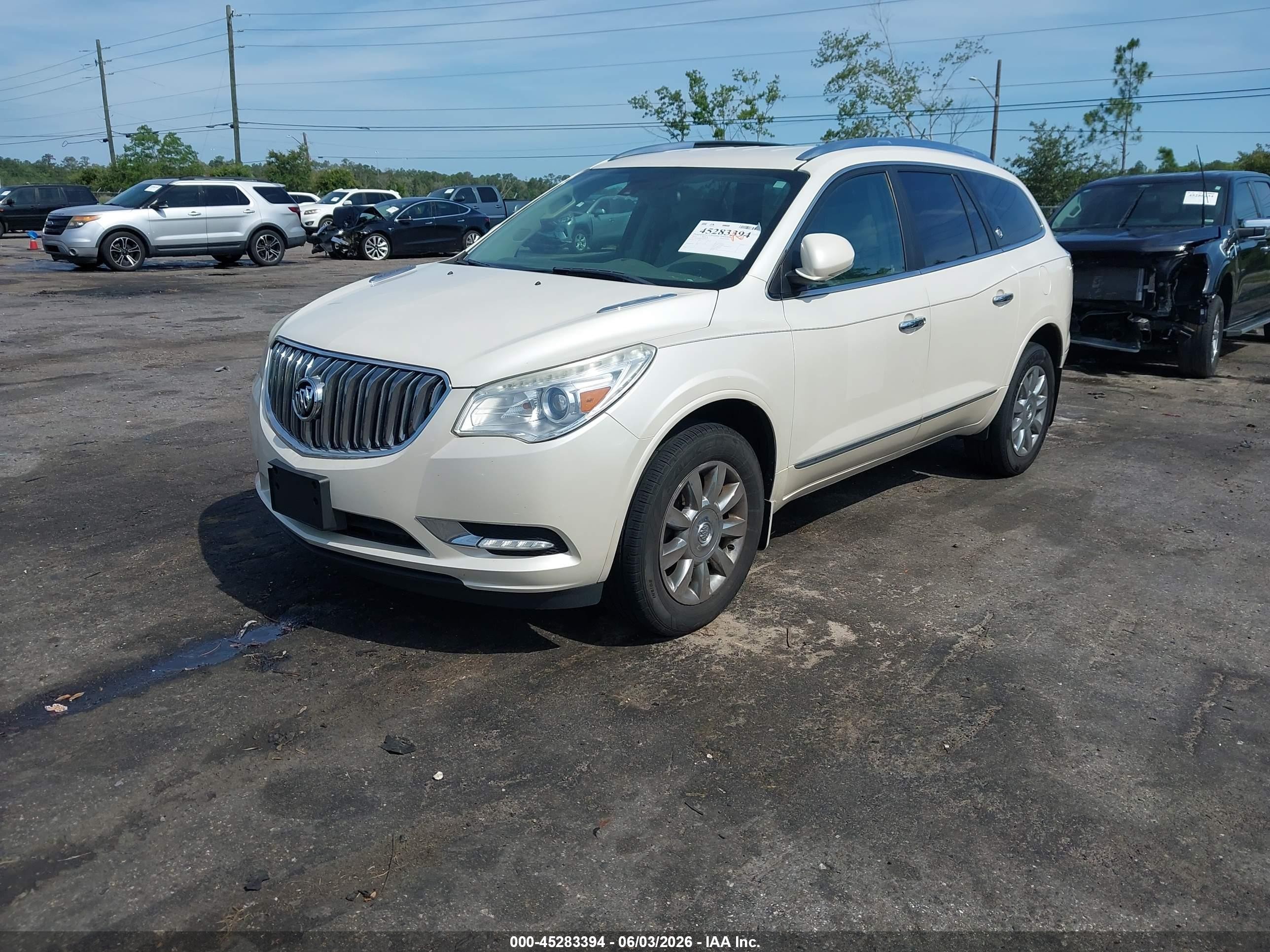2015 Buick Enclave Leather White vin: 5GAKRBKD7FJ291952