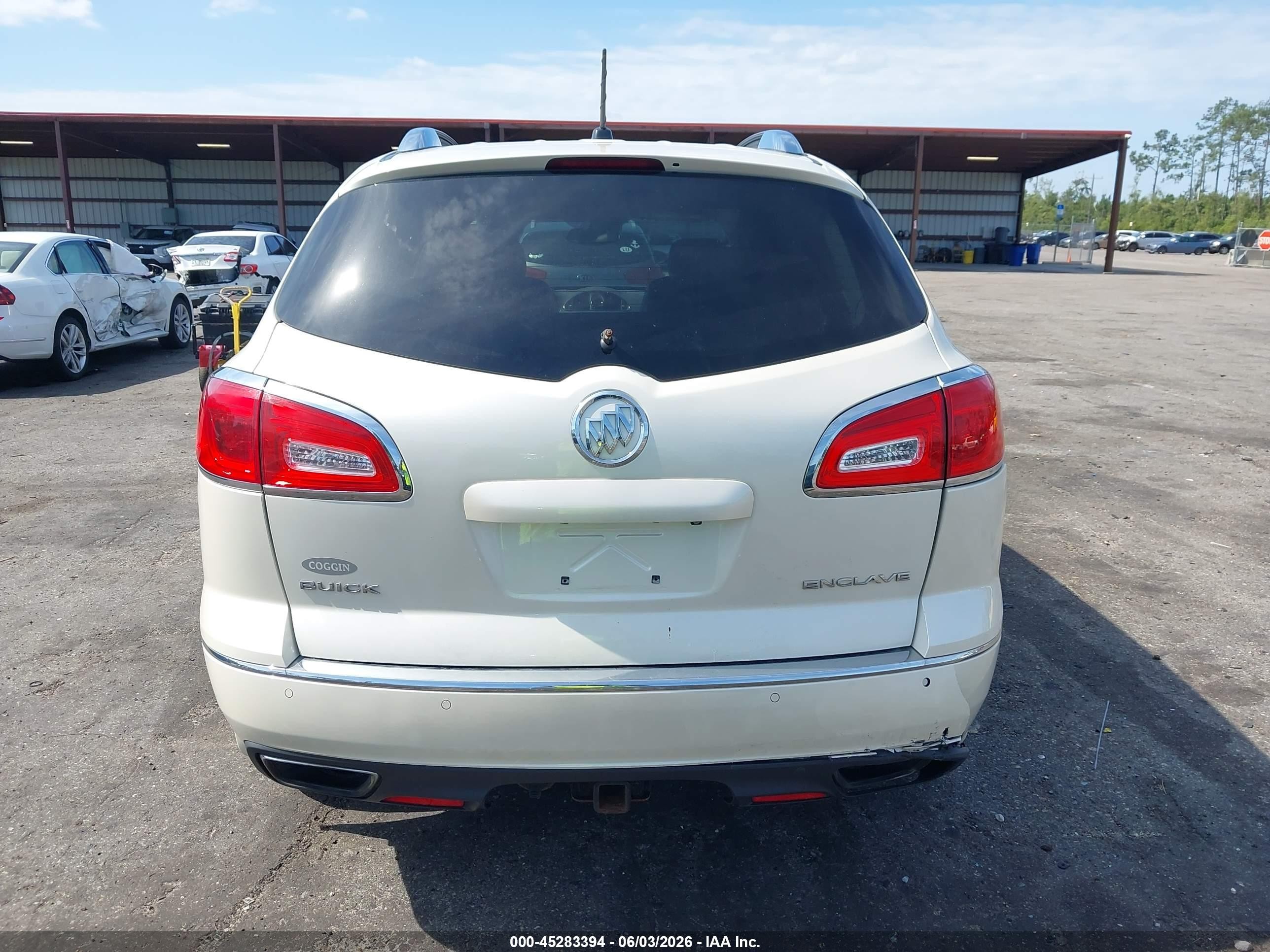 2015 Buick Enclave Leather White vin: 5GAKRBKD7FJ291952