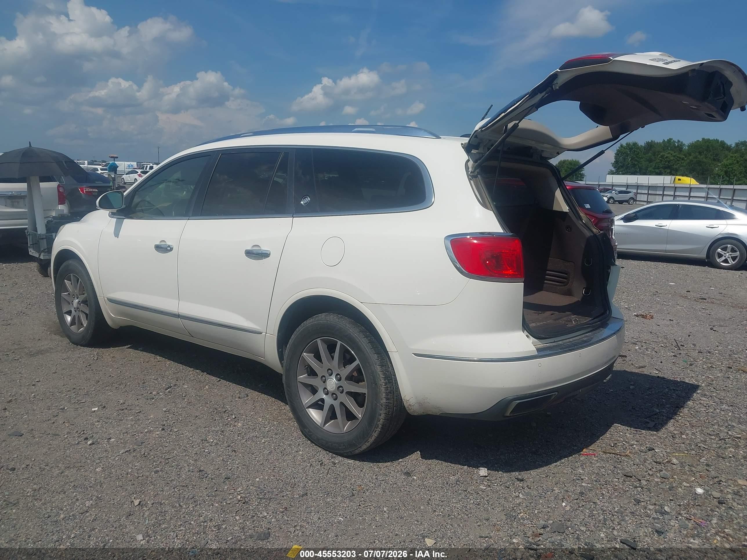 2015 Buick Enclave Leather White vin: 5GAKRBKD7FJ320060