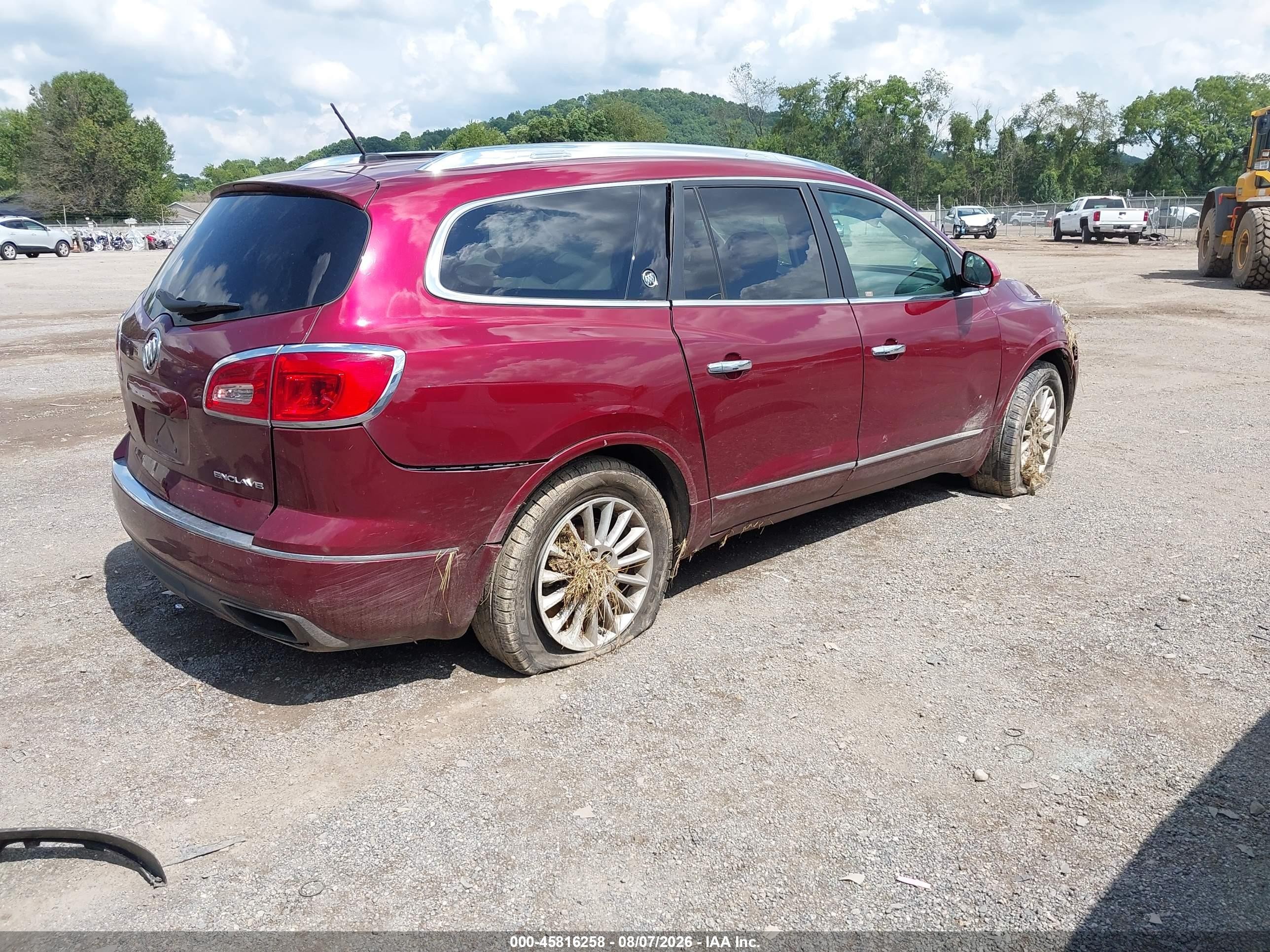 2015 Buick Enclave Leather Maroon vin: 5GAKRBKD8FJ106159
