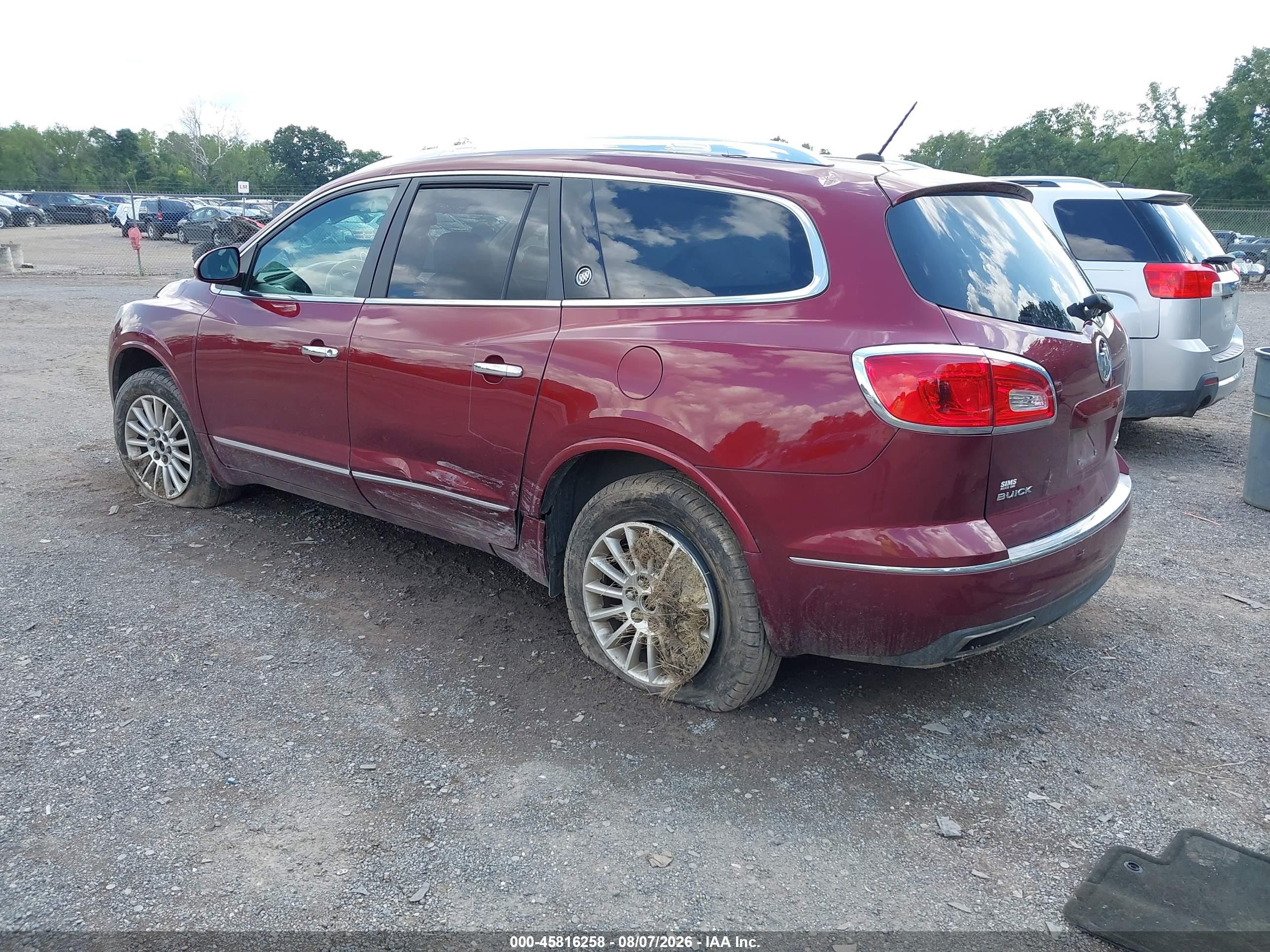 2015 Buick Enclave Leather Maroon vin: 5GAKRBKD8FJ106159