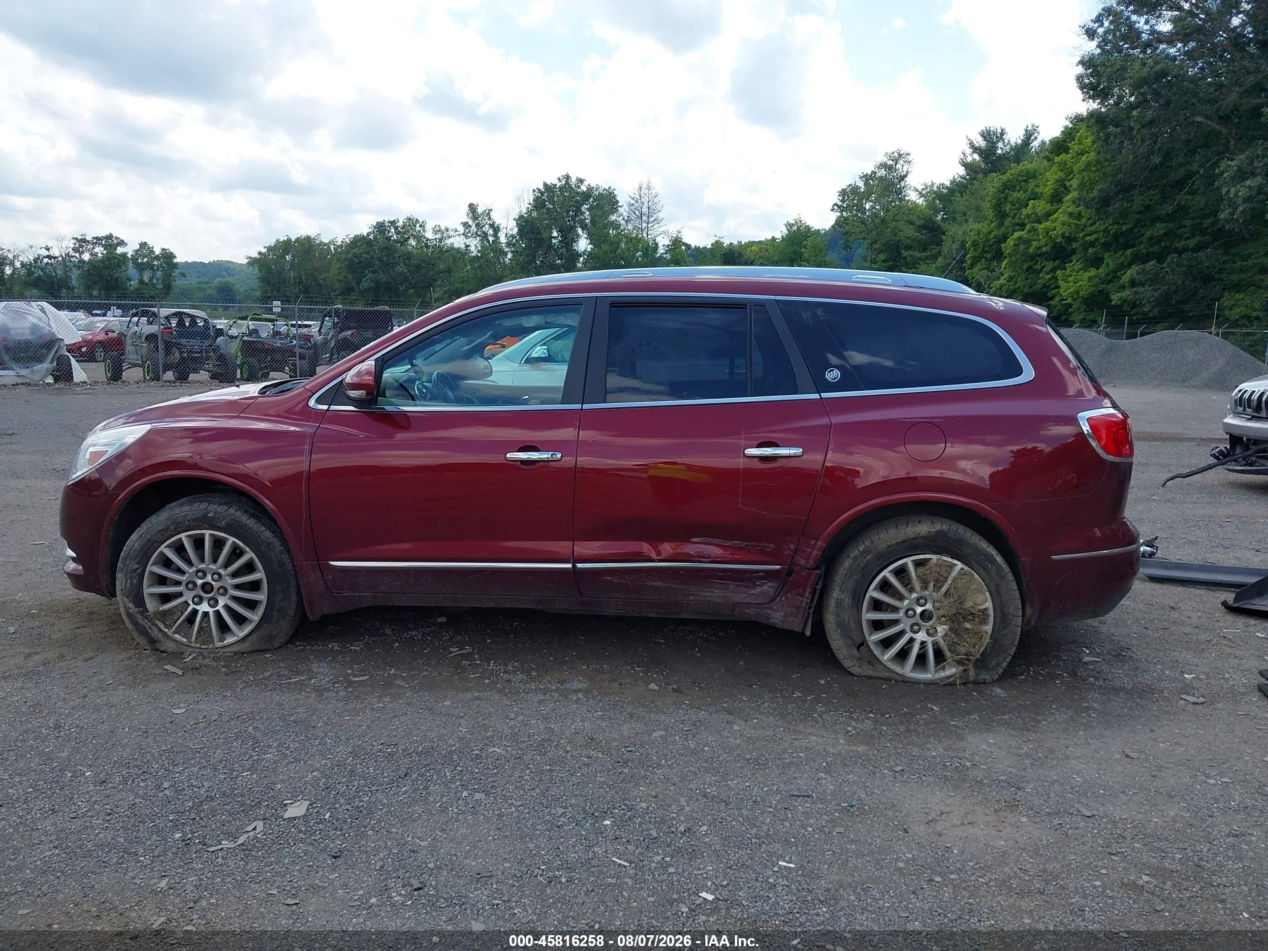 2015 Buick Enclave Leather Maroon vin: 5GAKRBKD8FJ106159