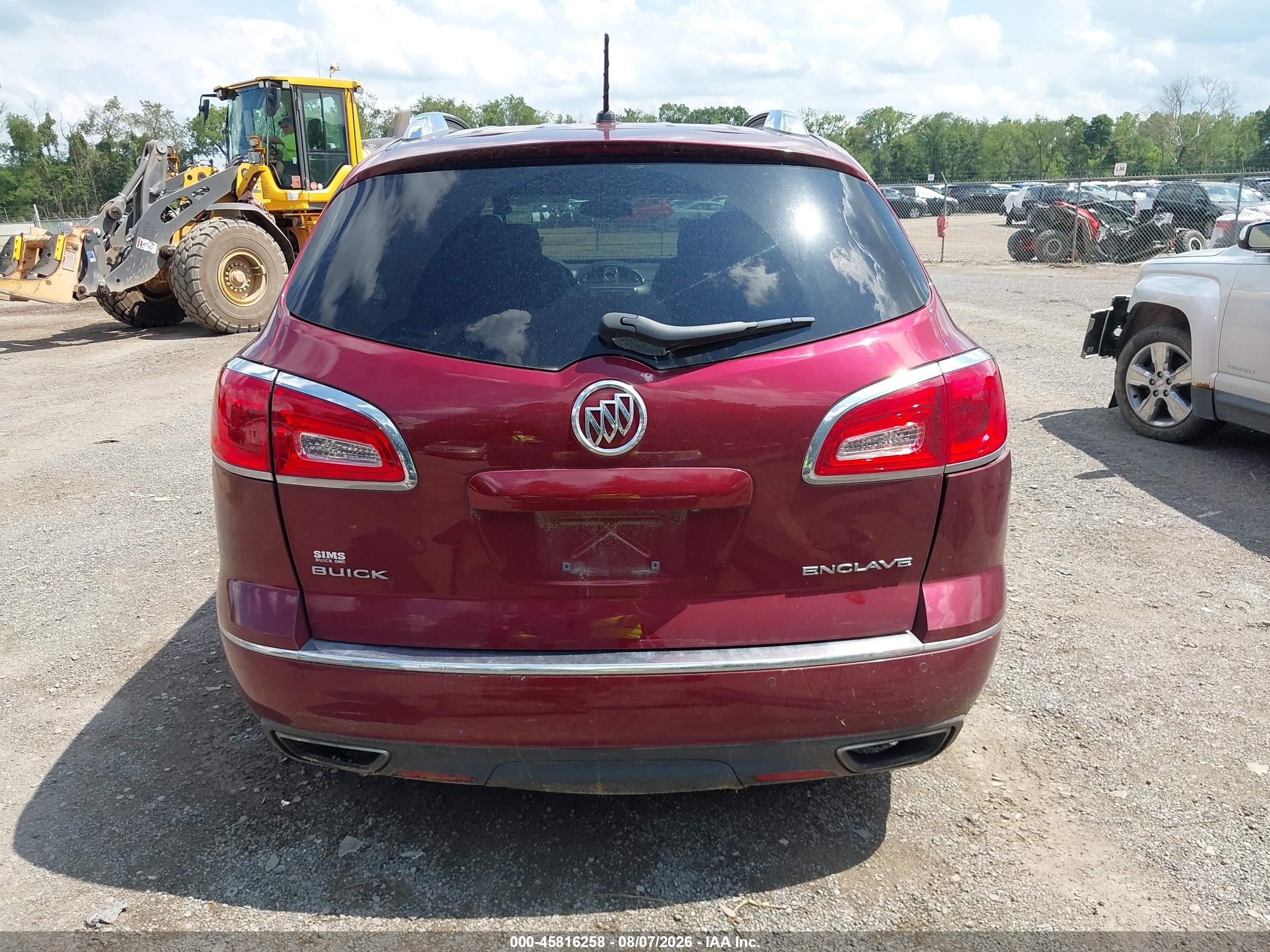 2015 Buick Enclave Leather Maroon vin: 5GAKRBKD8FJ106159