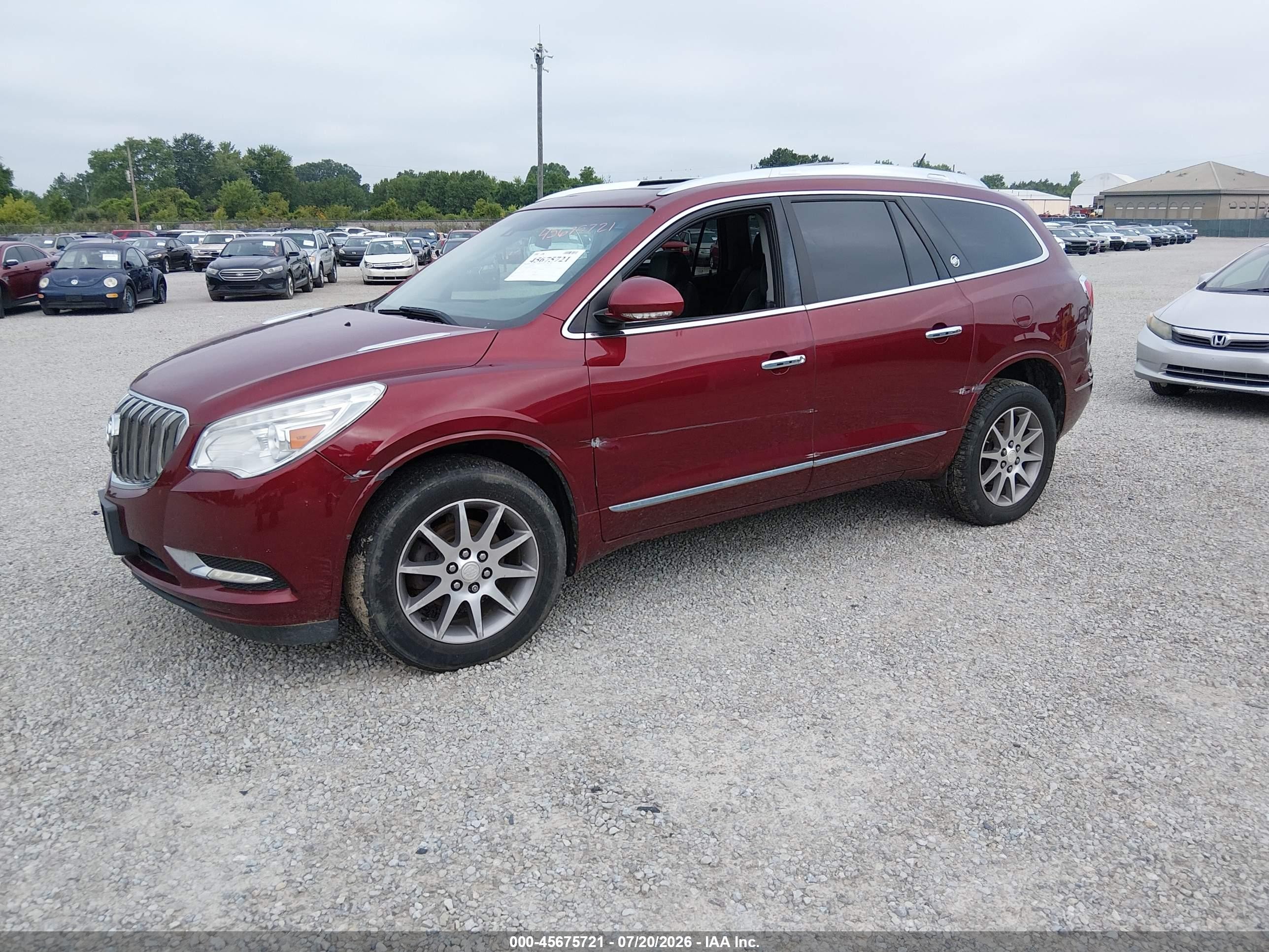 2015 Buick Enclave Leather Burgundy vin: 5GAKRBKD8FJ117341