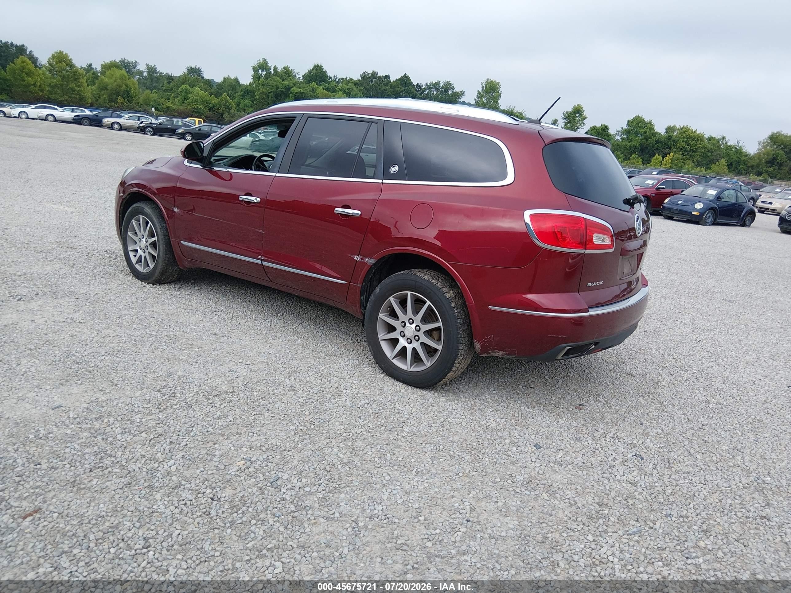 2015 Buick Enclave Leather Burgundy vin: 5GAKRBKD8FJ117341