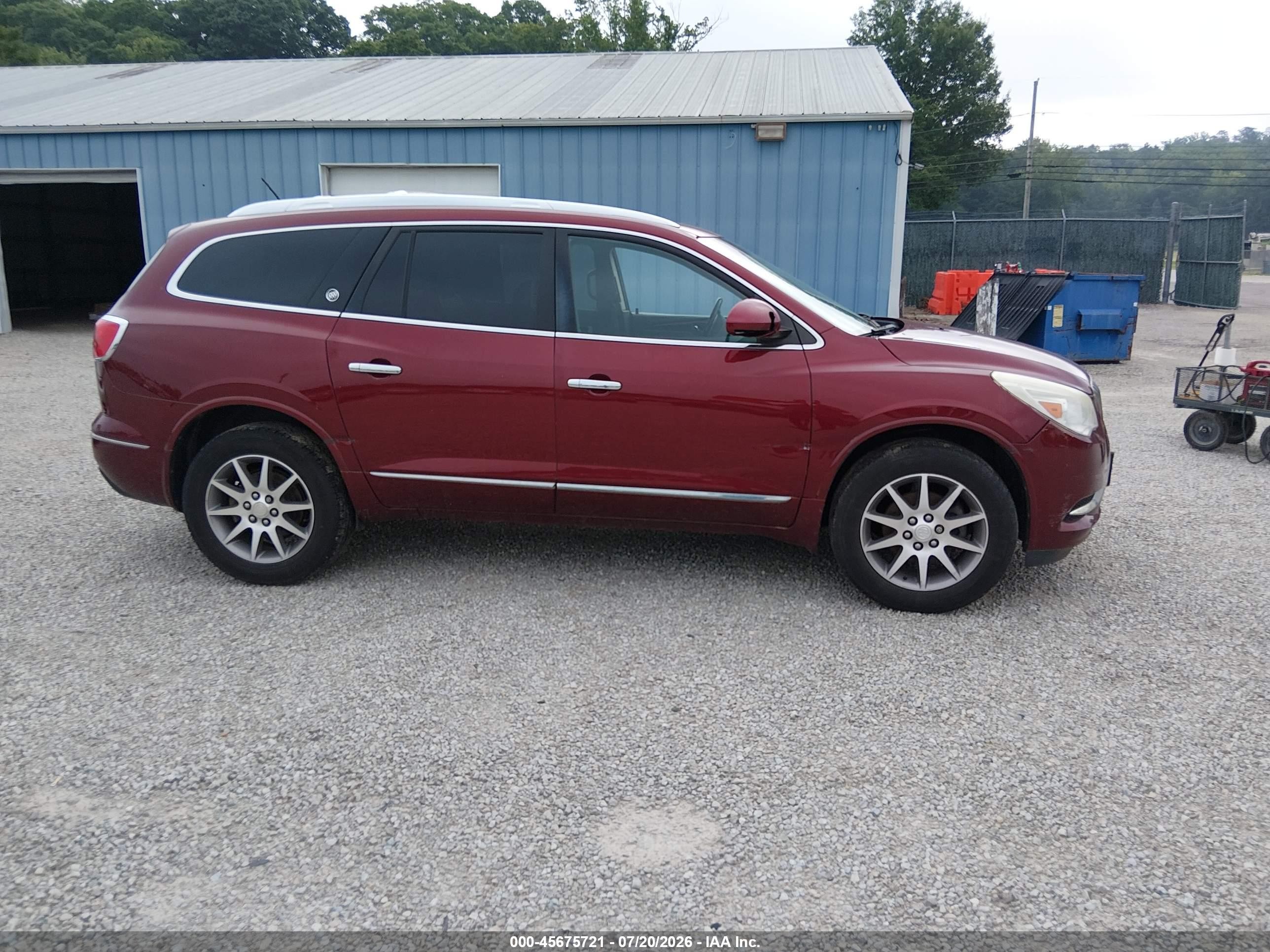 2015 Buick Enclave Leather Burgundy vin: 5GAKRBKD8FJ117341