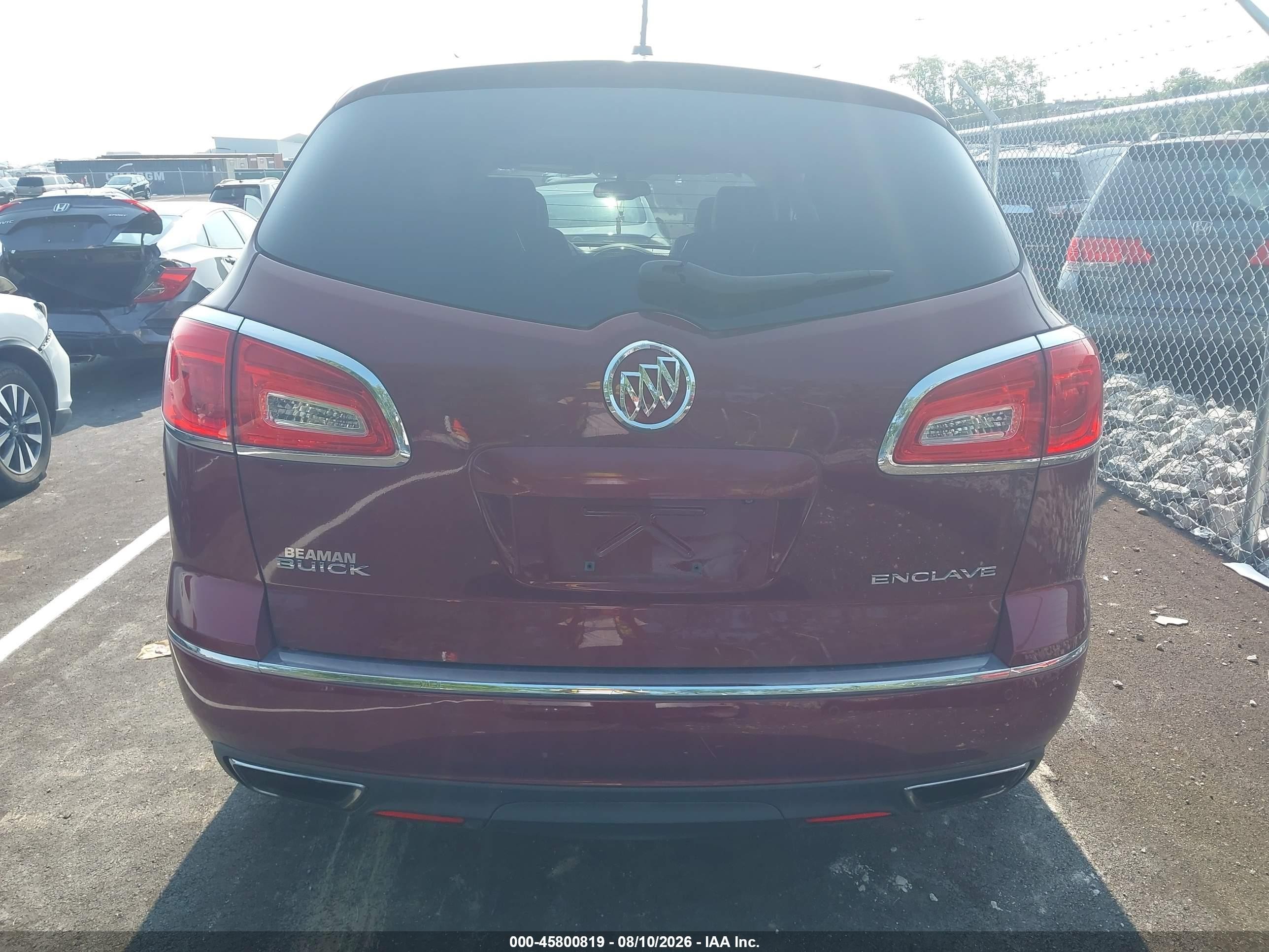 2015 Buick Enclave Leather Burgundy vin: 5GAKRBKD8FJ370725
