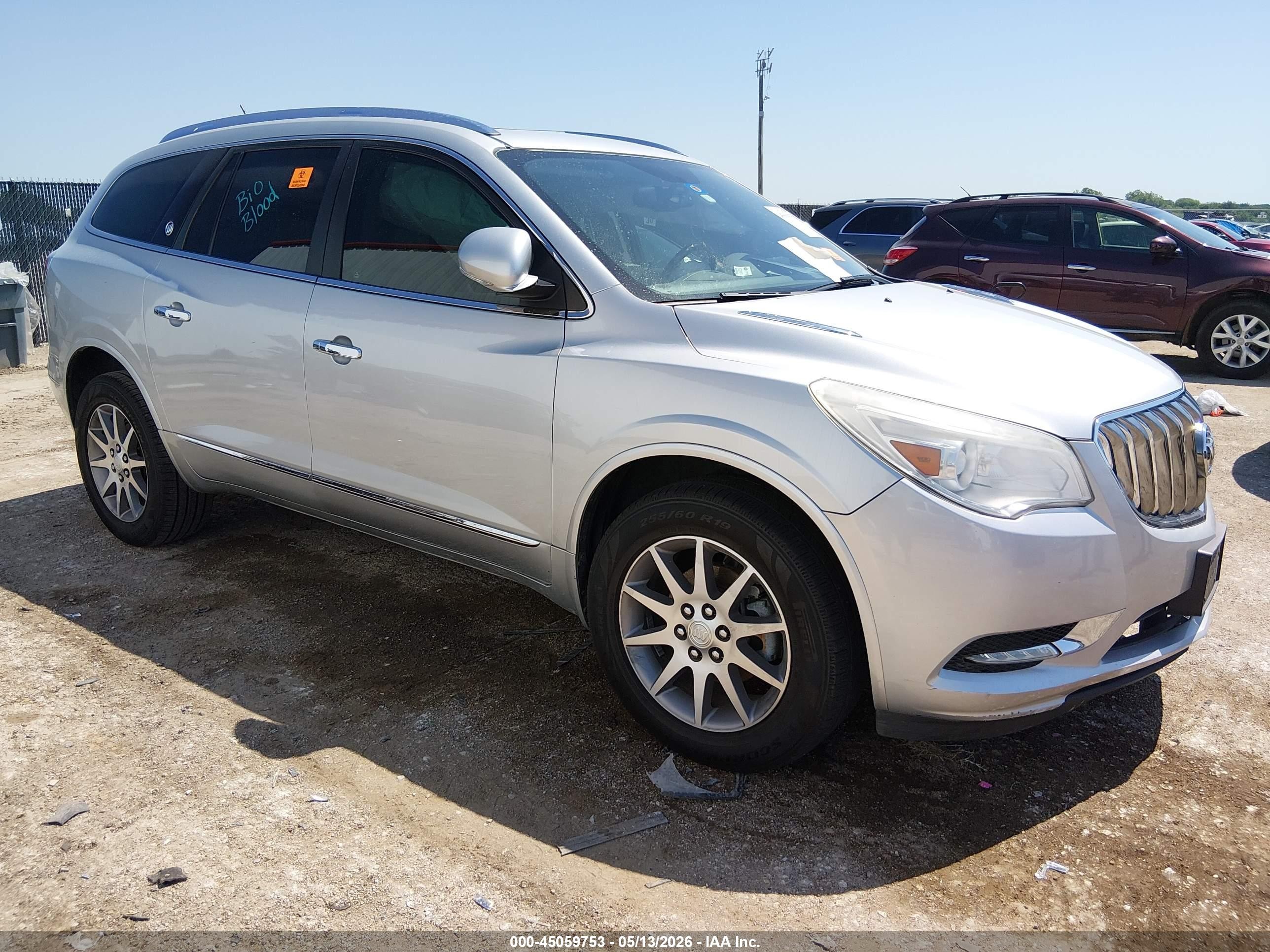 2015 Buick Enclave Leather Серебряный vin: 5GAKRBKD9FJ343808