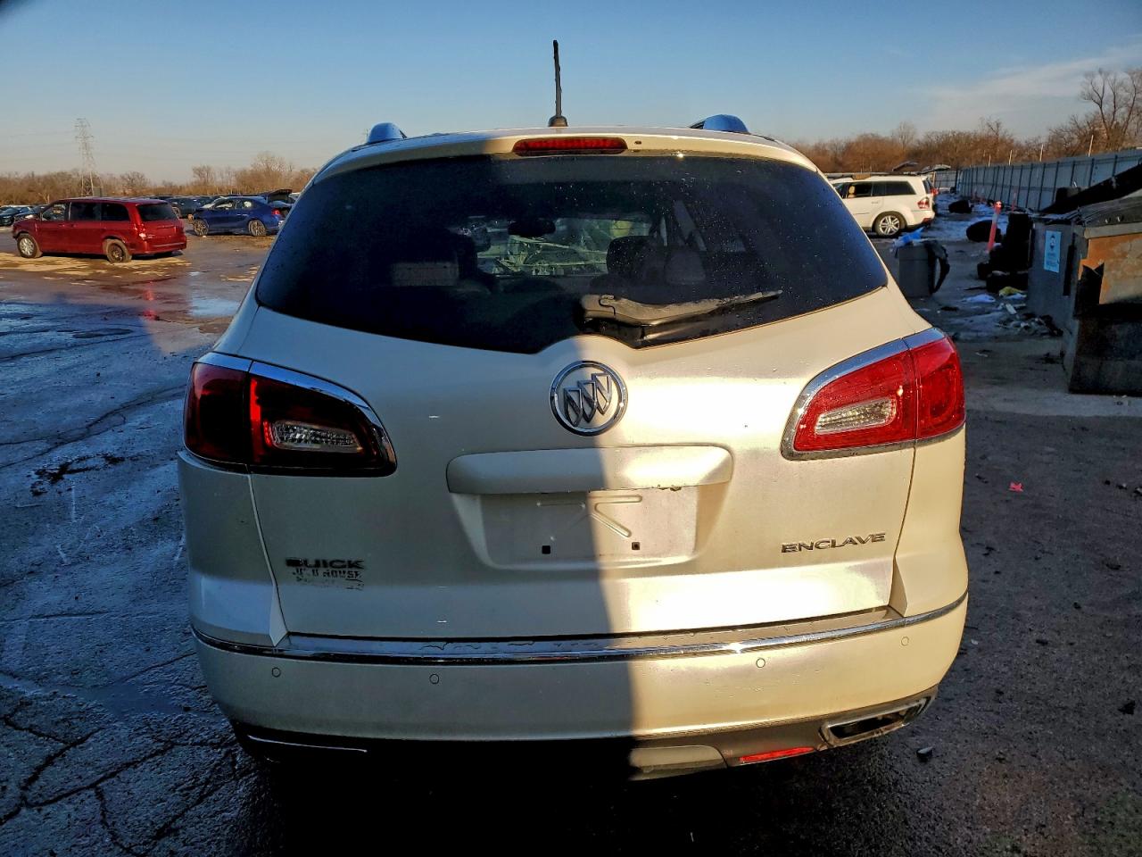 2014 Buick Enclave White vin: 5GAKRBKDXEJ146600