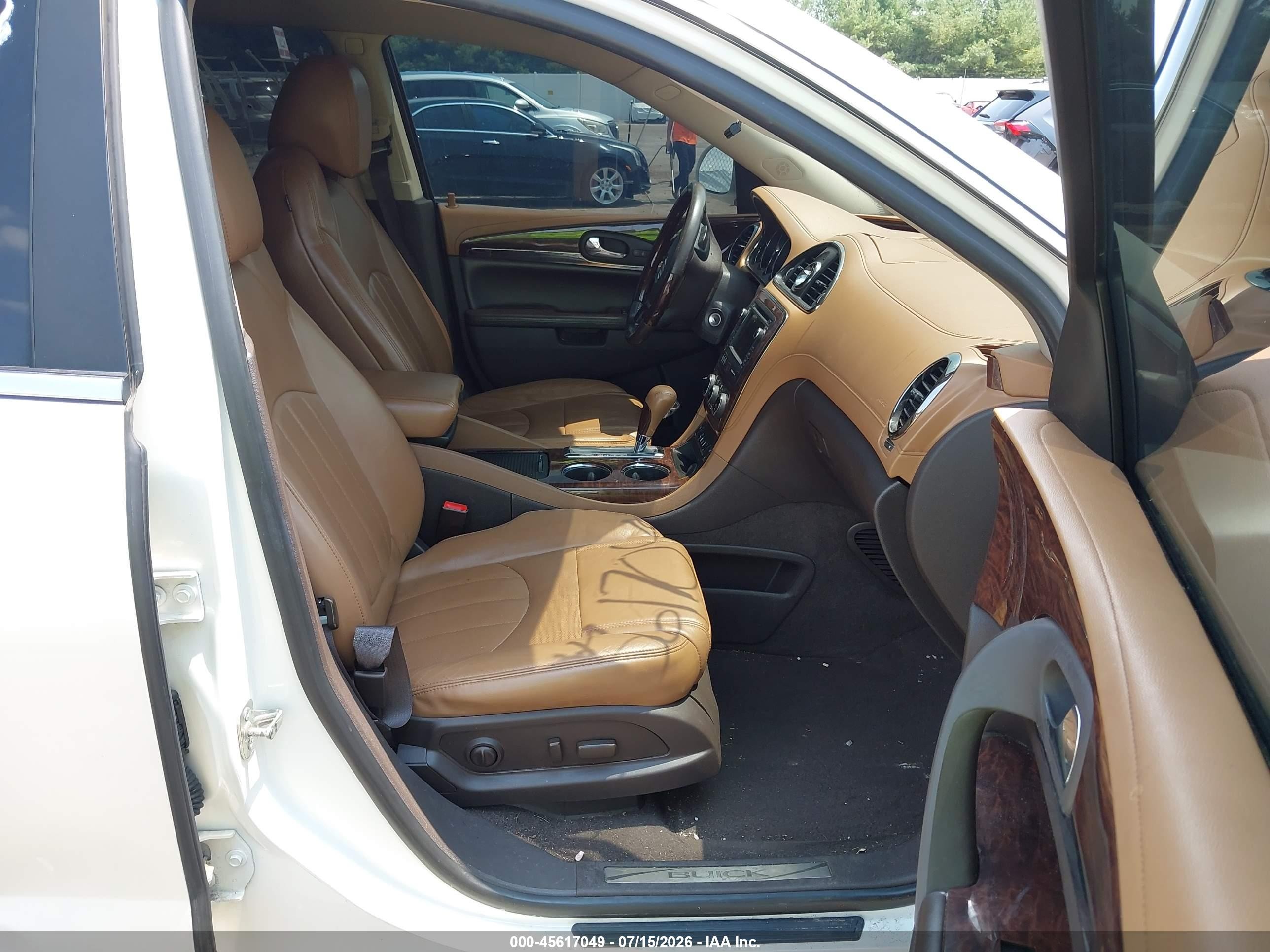2014 Buick Enclave Leather White vin: 5GAKRBKDXEJ251847