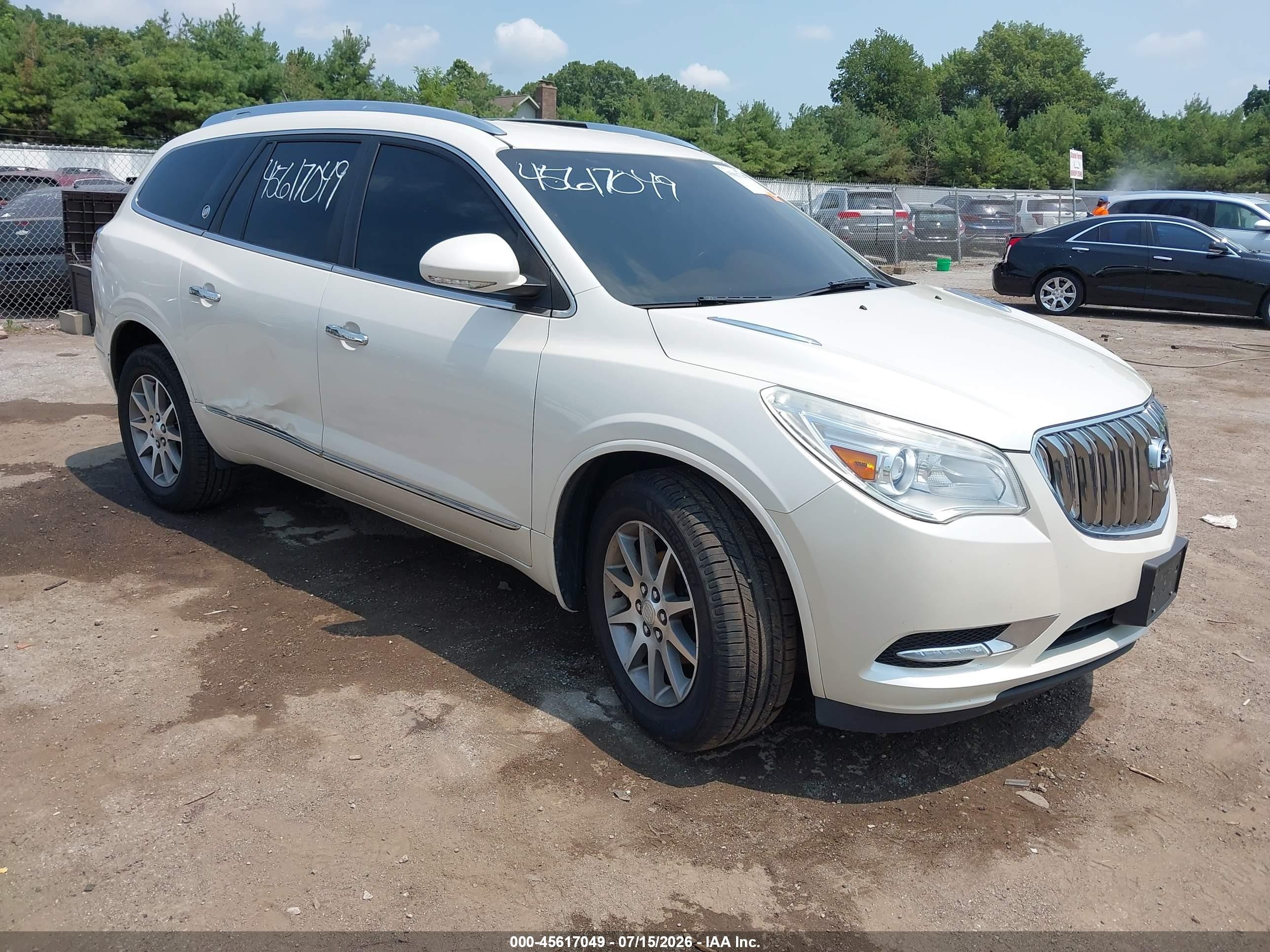 2014 Buick Enclave Leather White vin: 5GAKRBKDXEJ251847