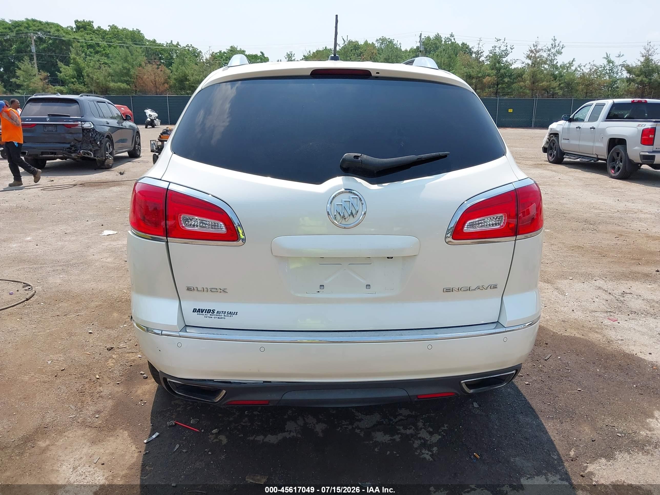2014 Buick Enclave Leather White vin: 5GAKRBKDXEJ251847