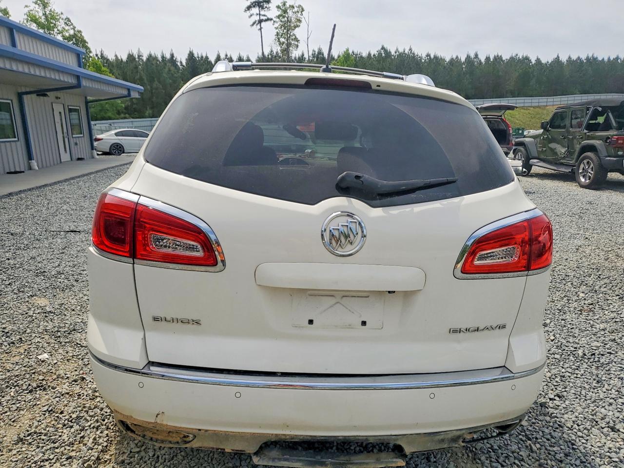 2014 Buick Enclave White vin: 5GAKRBKDXEJ274531