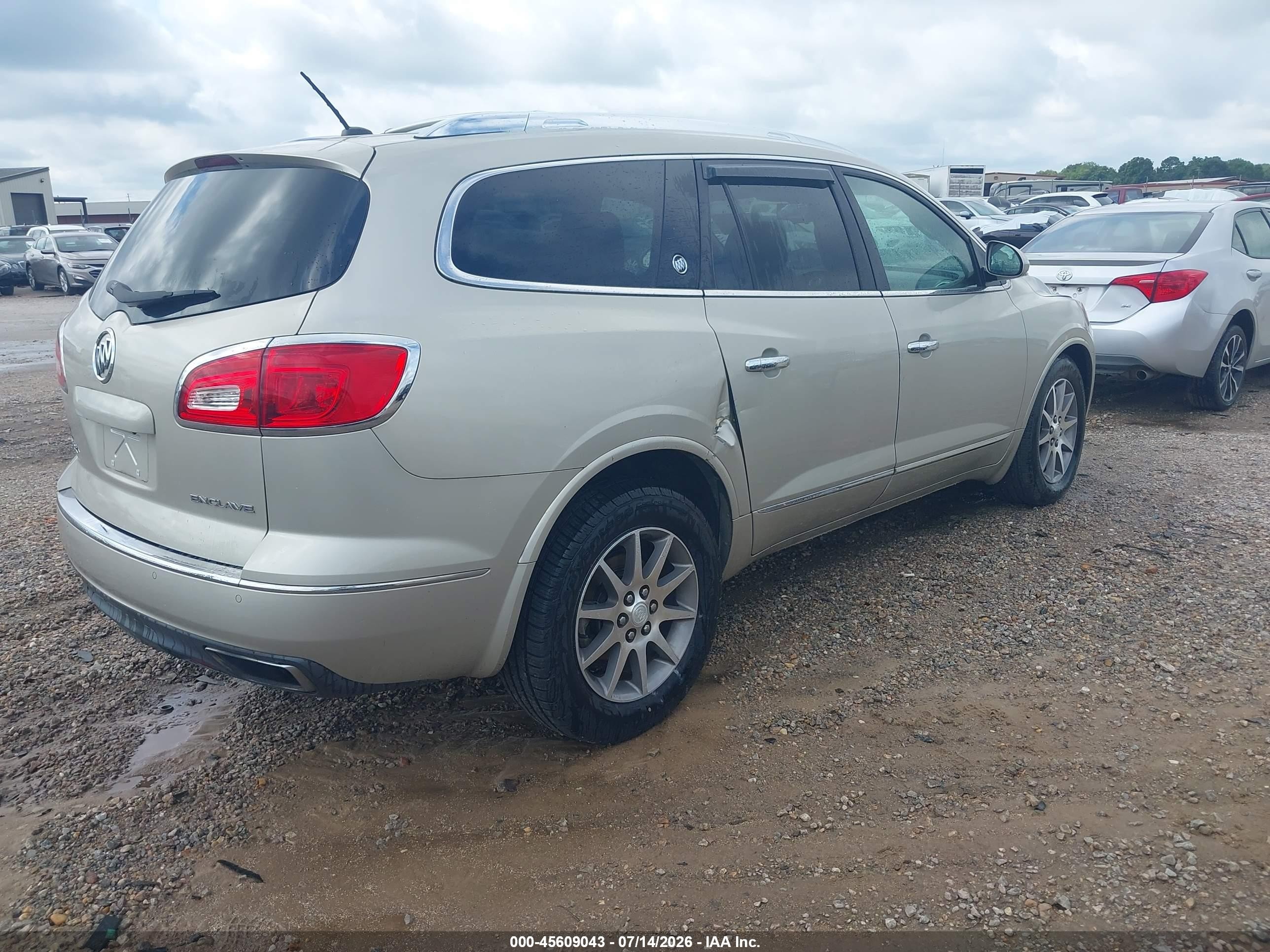 2014 Buick Enclave Leather Золотой vin: 5GAKRBKDXEJ325431