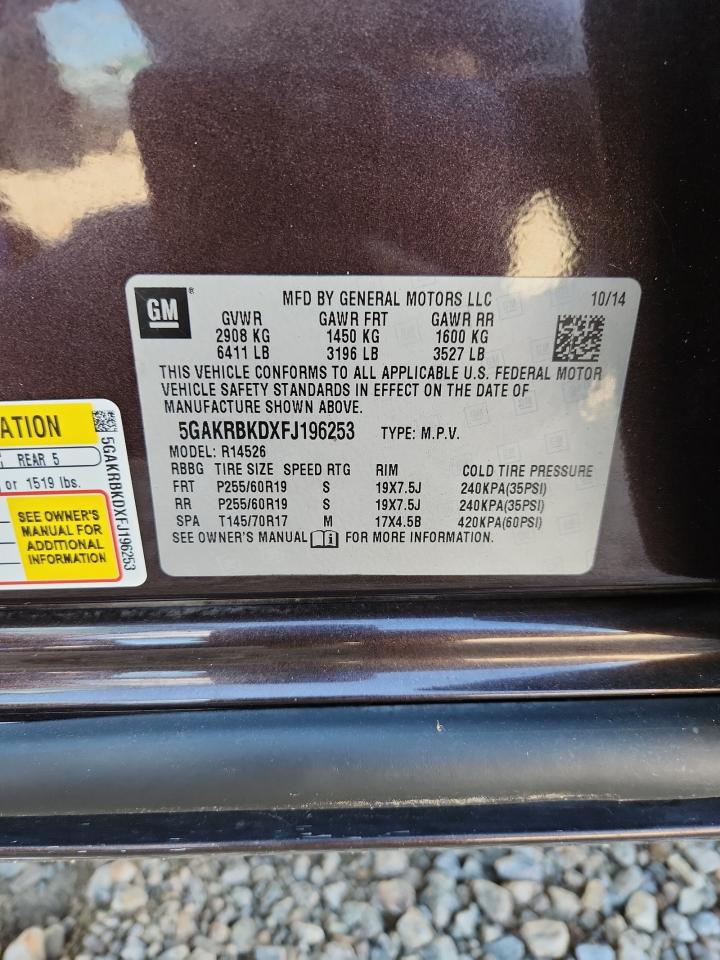2015 Buick Enclave Brown vin: 5GAKRBKDXFJ196253