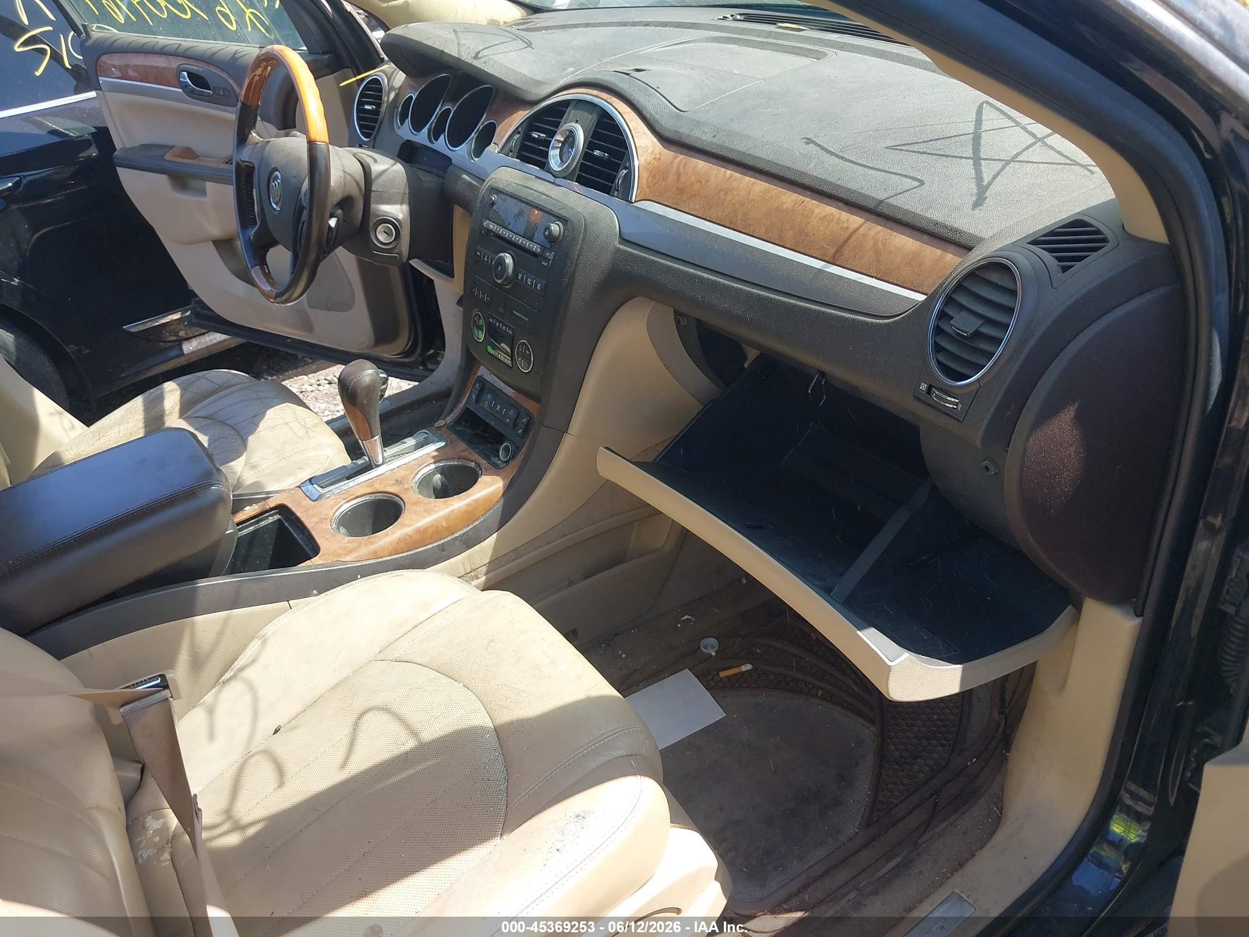 2012 Buick Enclave Leather Черный vin: 5GAKRCED1CJ100944