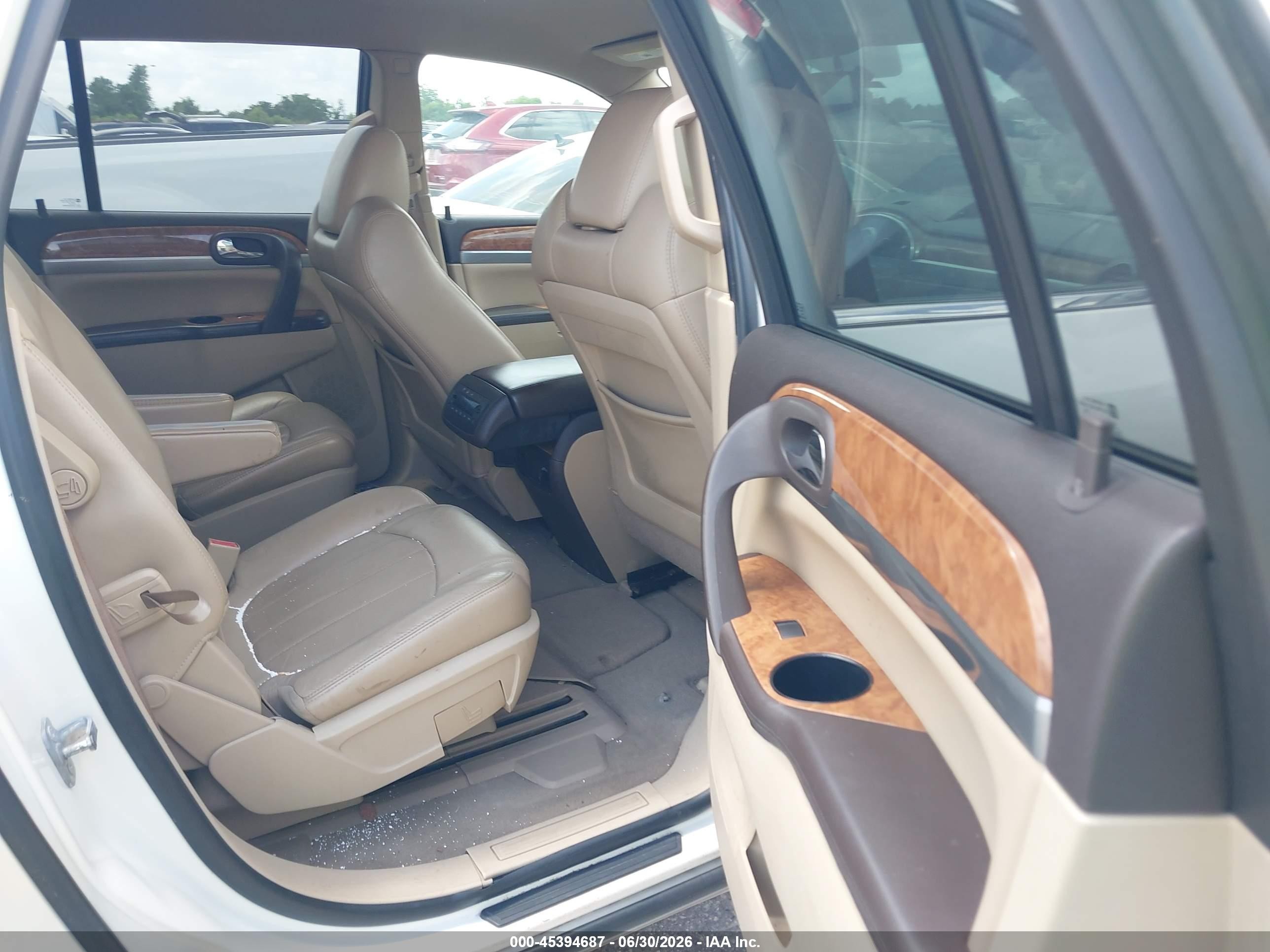 2012 Buick Enclave Leather White vin: 5GAKRCED1CJ417817