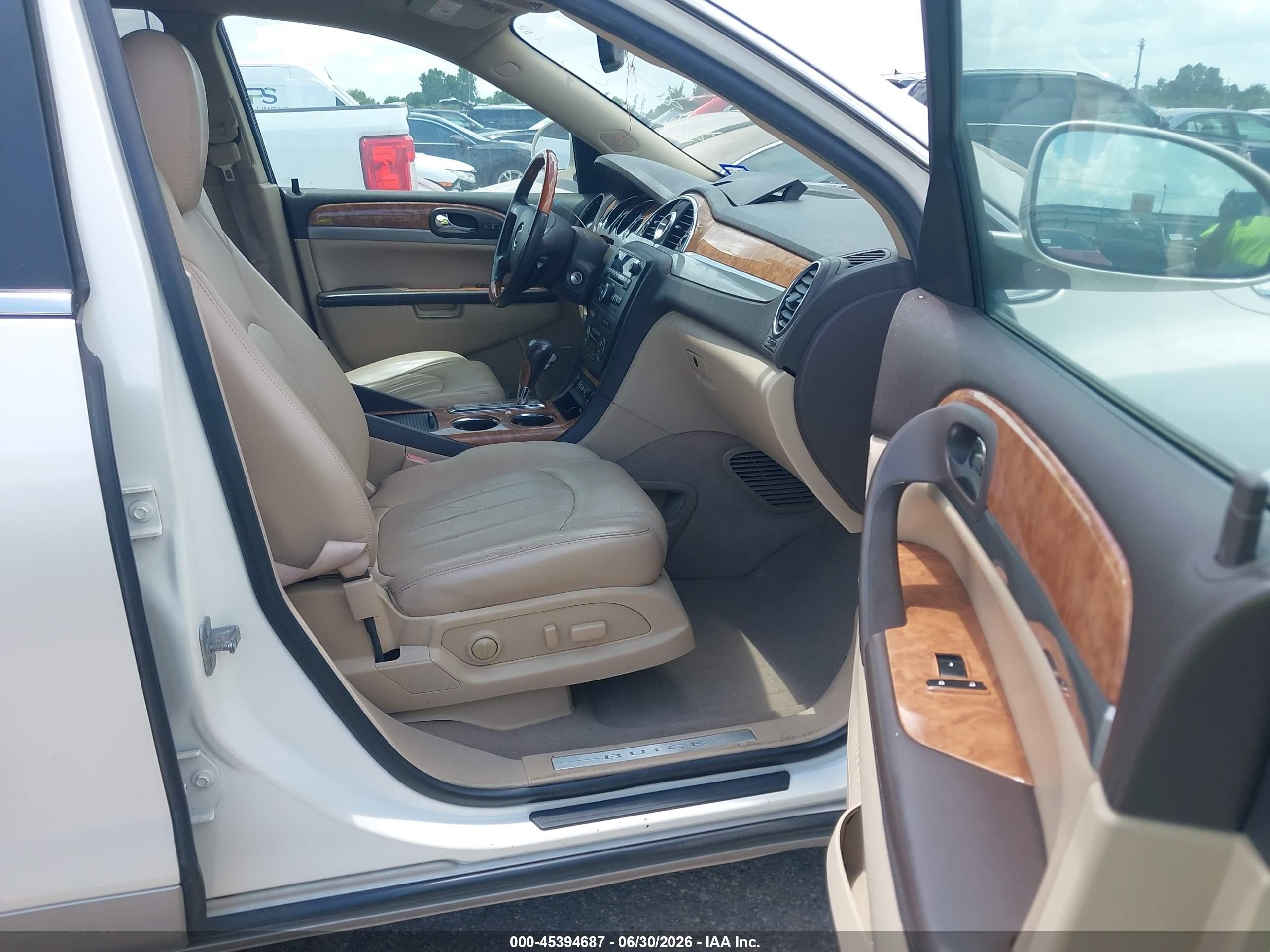 2012 Buick Enclave Leather White vin: 5GAKRCED1CJ417817