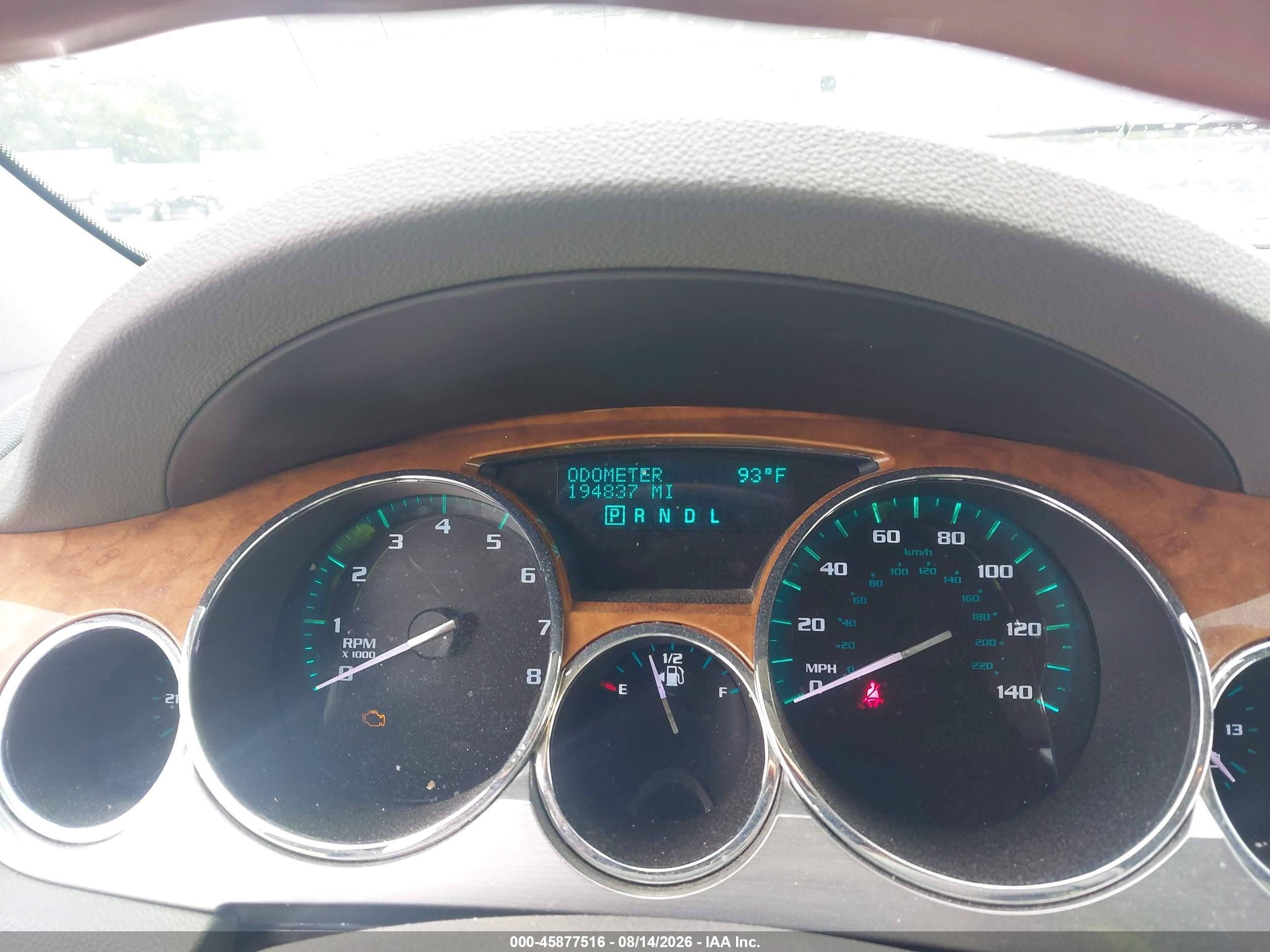 2012 Buick Enclave Leather Black vin: 5GAKRCED1CJ421222
