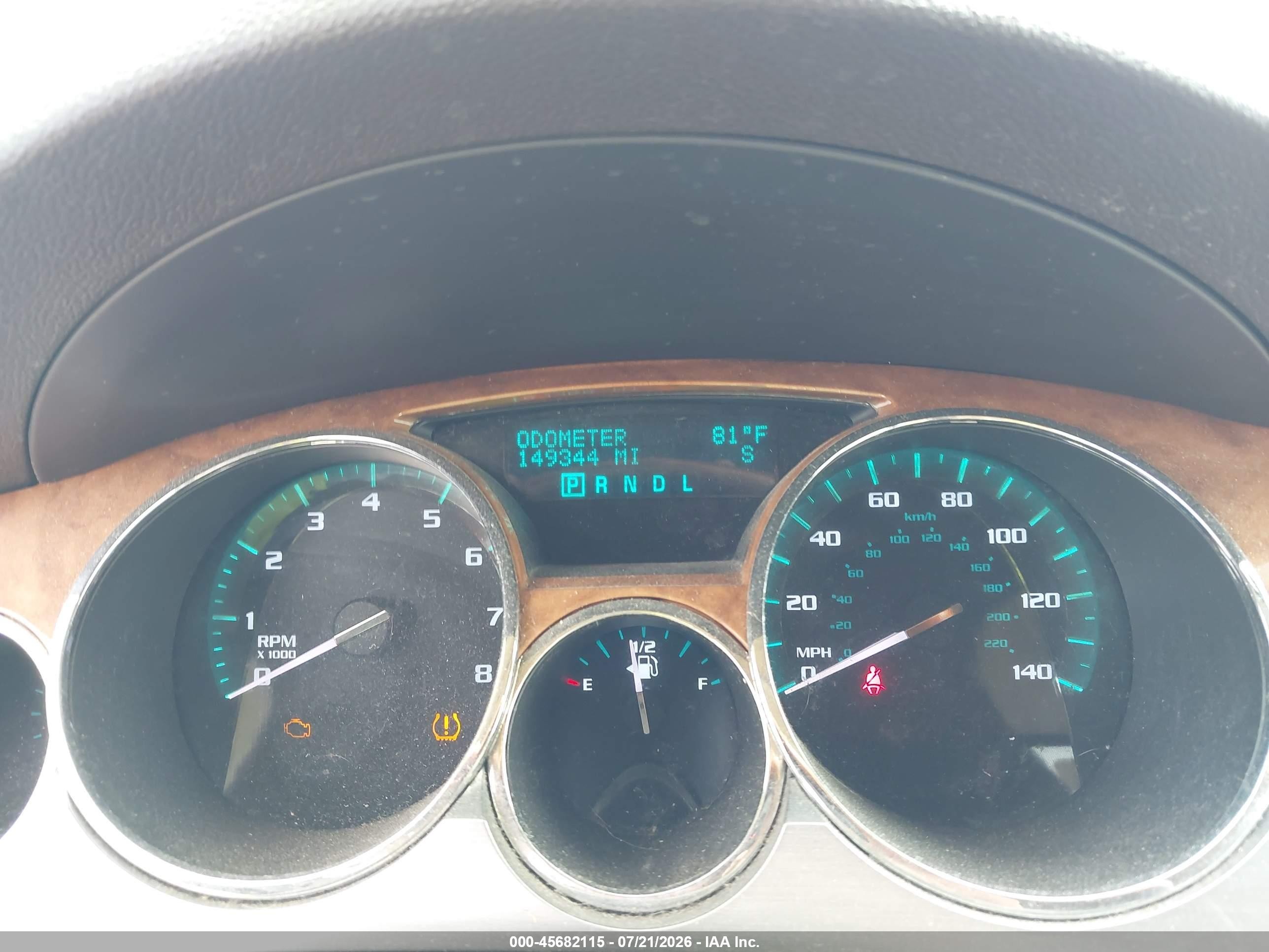 2012 Buick Enclave Leather Black vin: 5GAKRCED2CJ342772
