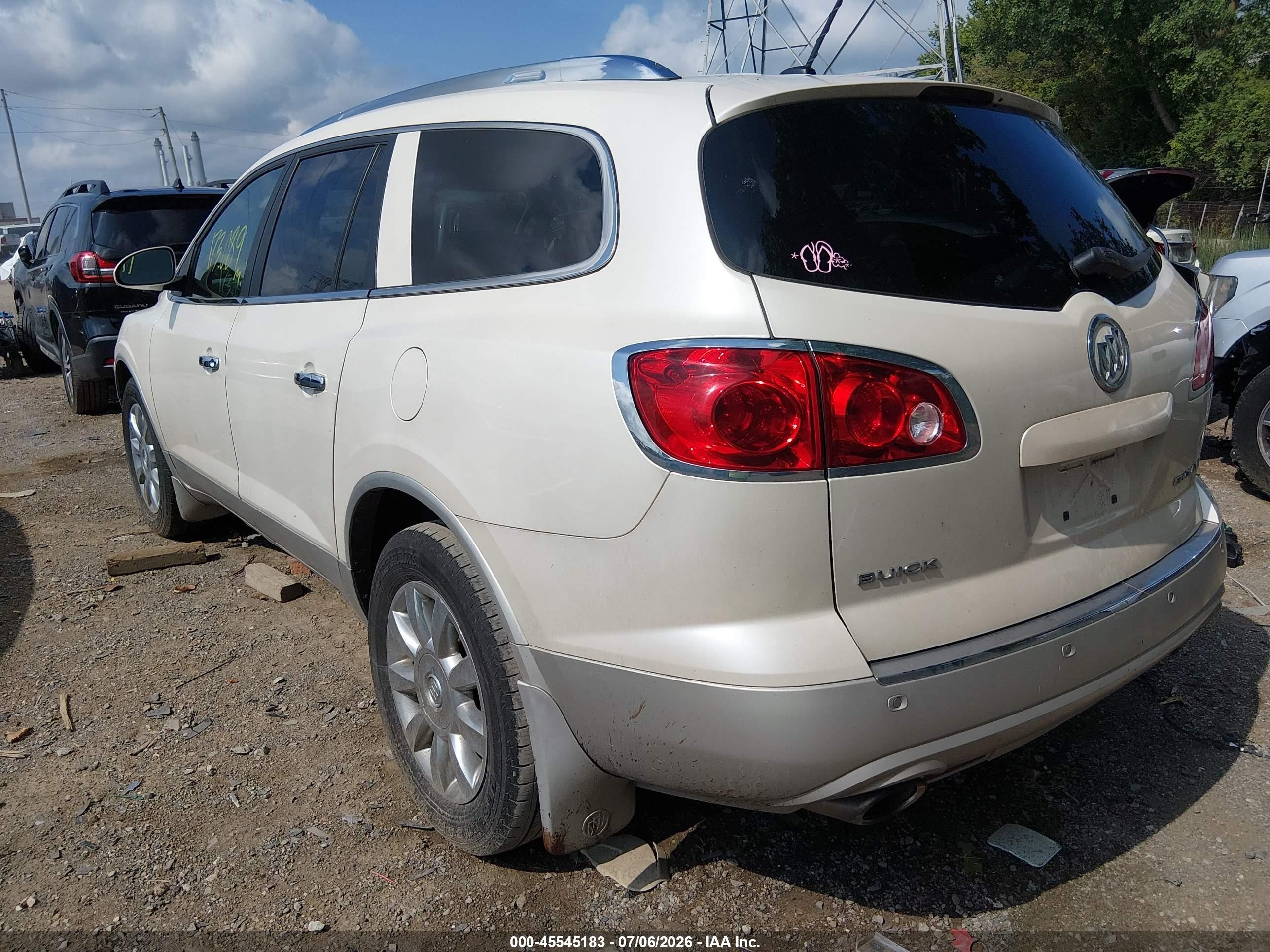 2012 Buick Enclave Leather White vin: 5GAKRCED3CJ126560