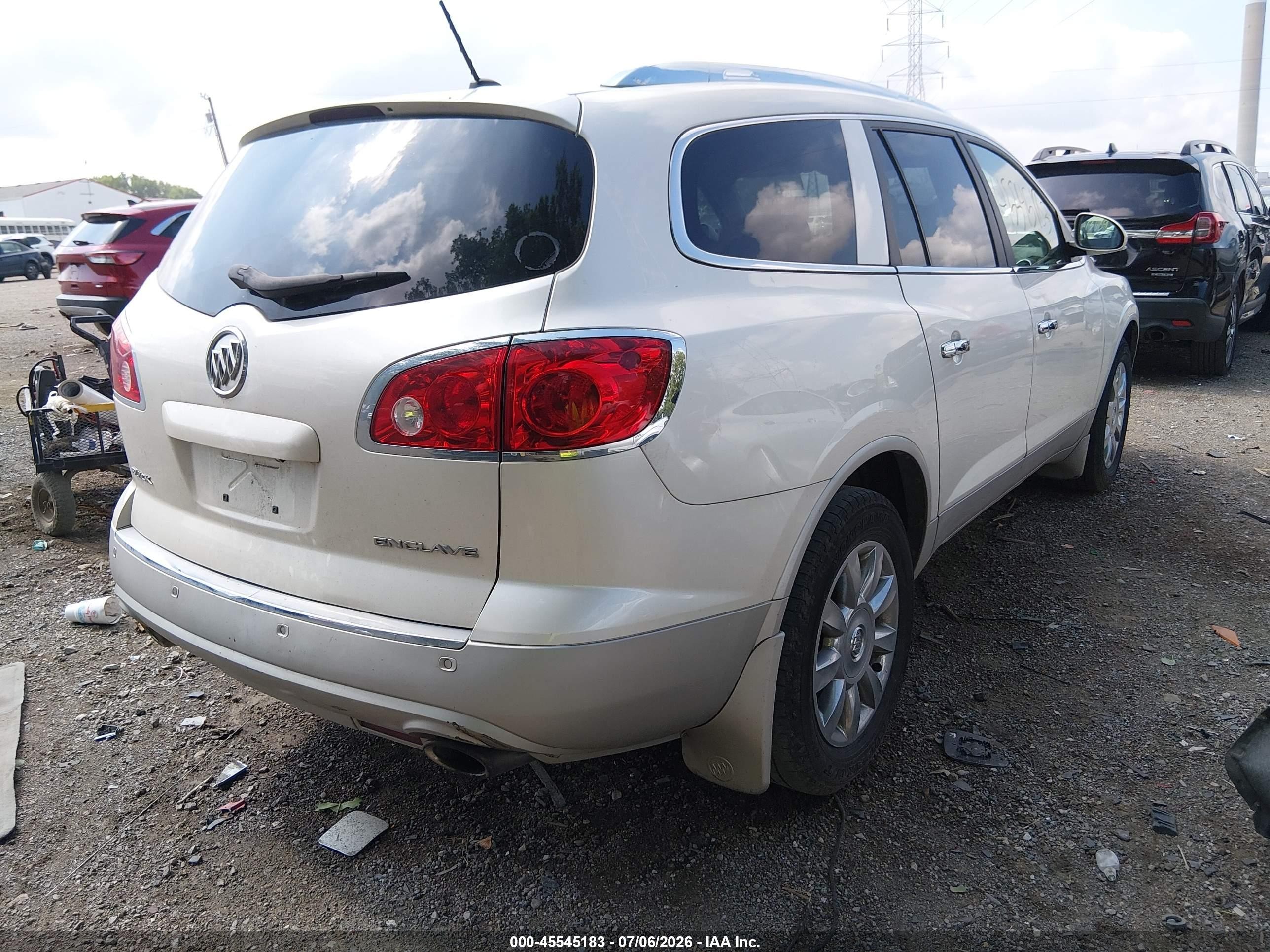 2012 Buick Enclave Leather White vin: 5GAKRCED3CJ126560