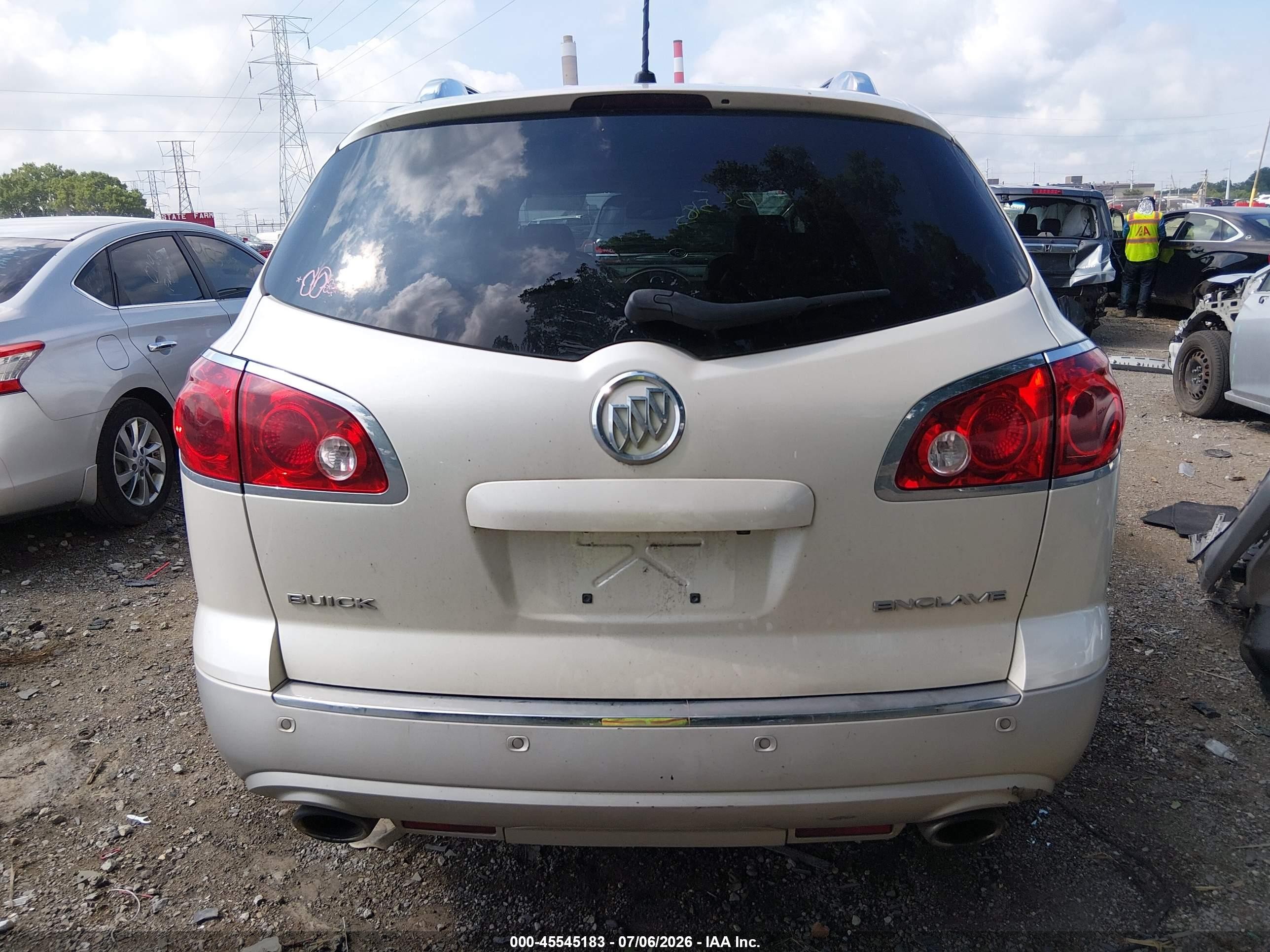 2012 Buick Enclave Leather White vin: 5GAKRCED3CJ126560