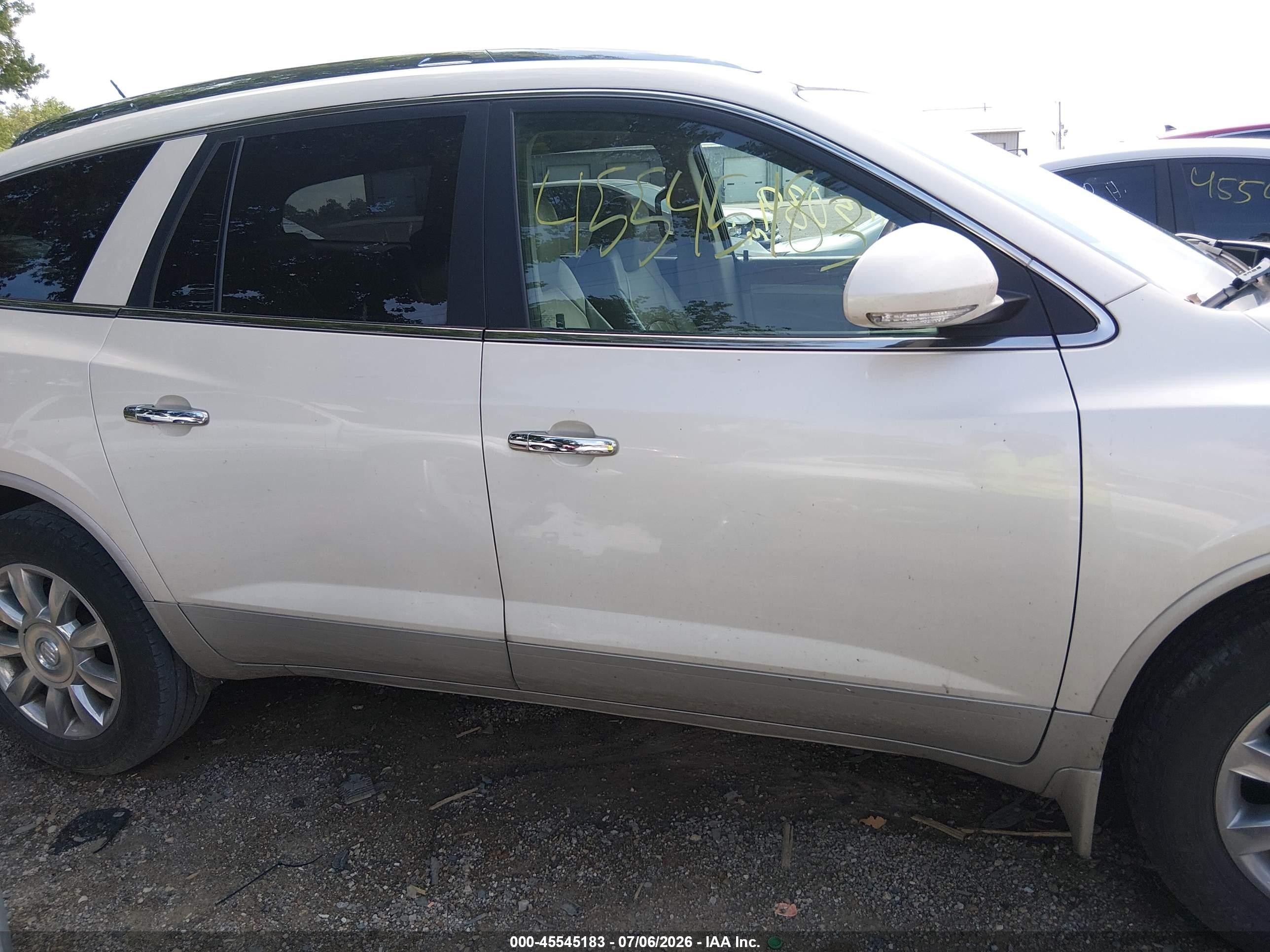 2012 Buick Enclave Leather White vin: 5GAKRCED3CJ126560