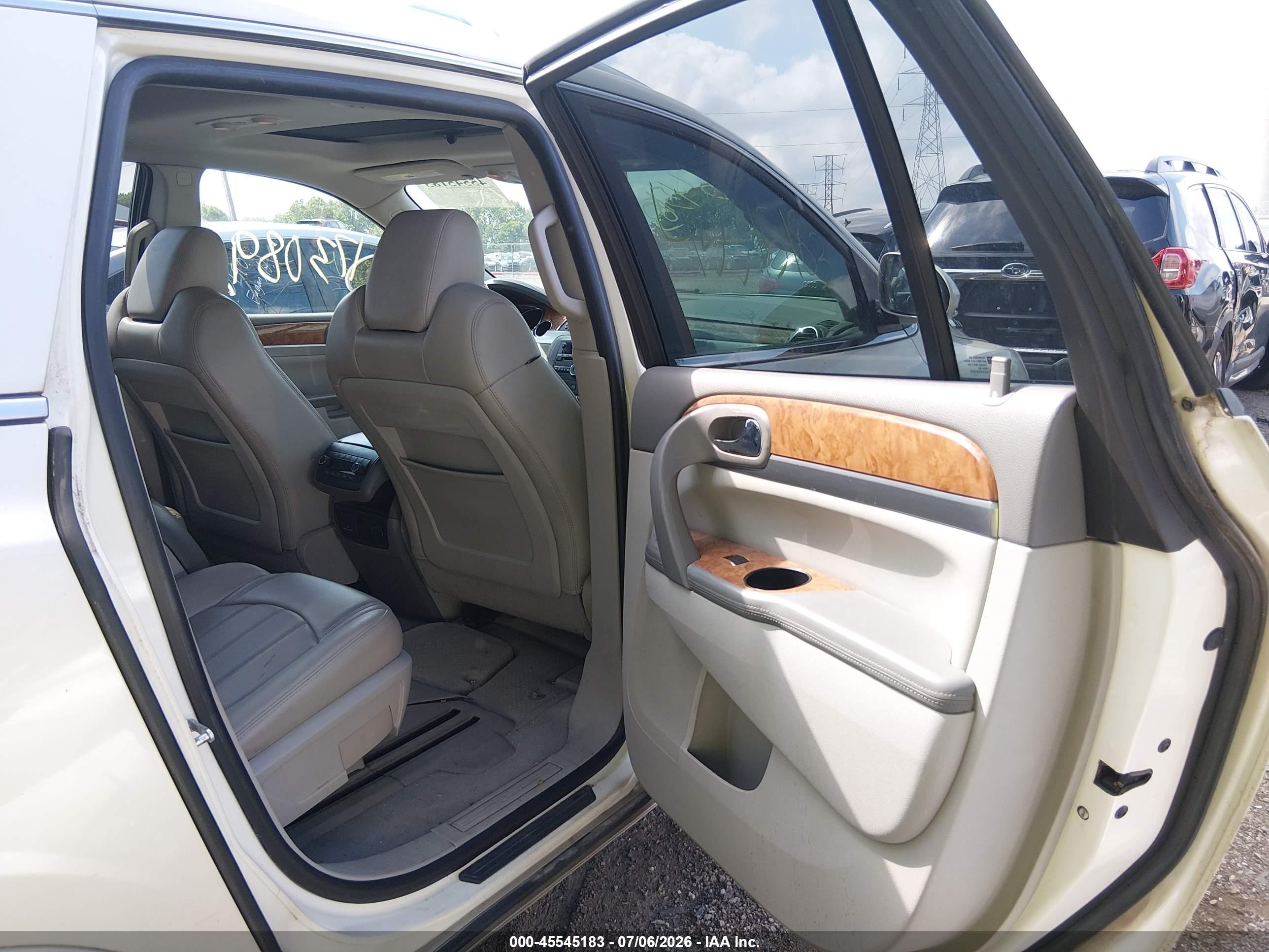 2012 Buick Enclave Leather White vin: 5GAKRCED3CJ126560