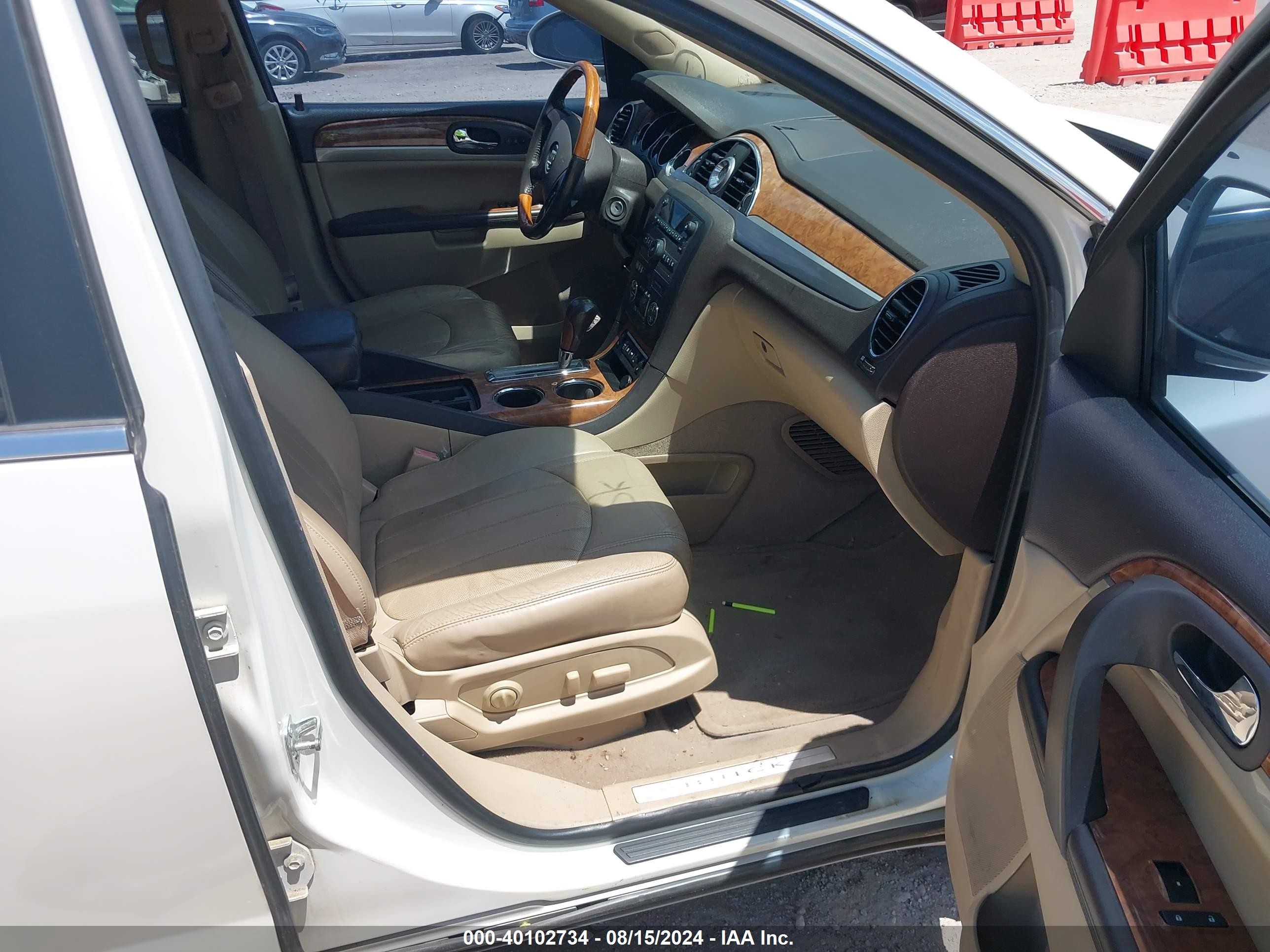 2012 Buick Enclave Leather White vin: 5GAKRCED5CJ366323