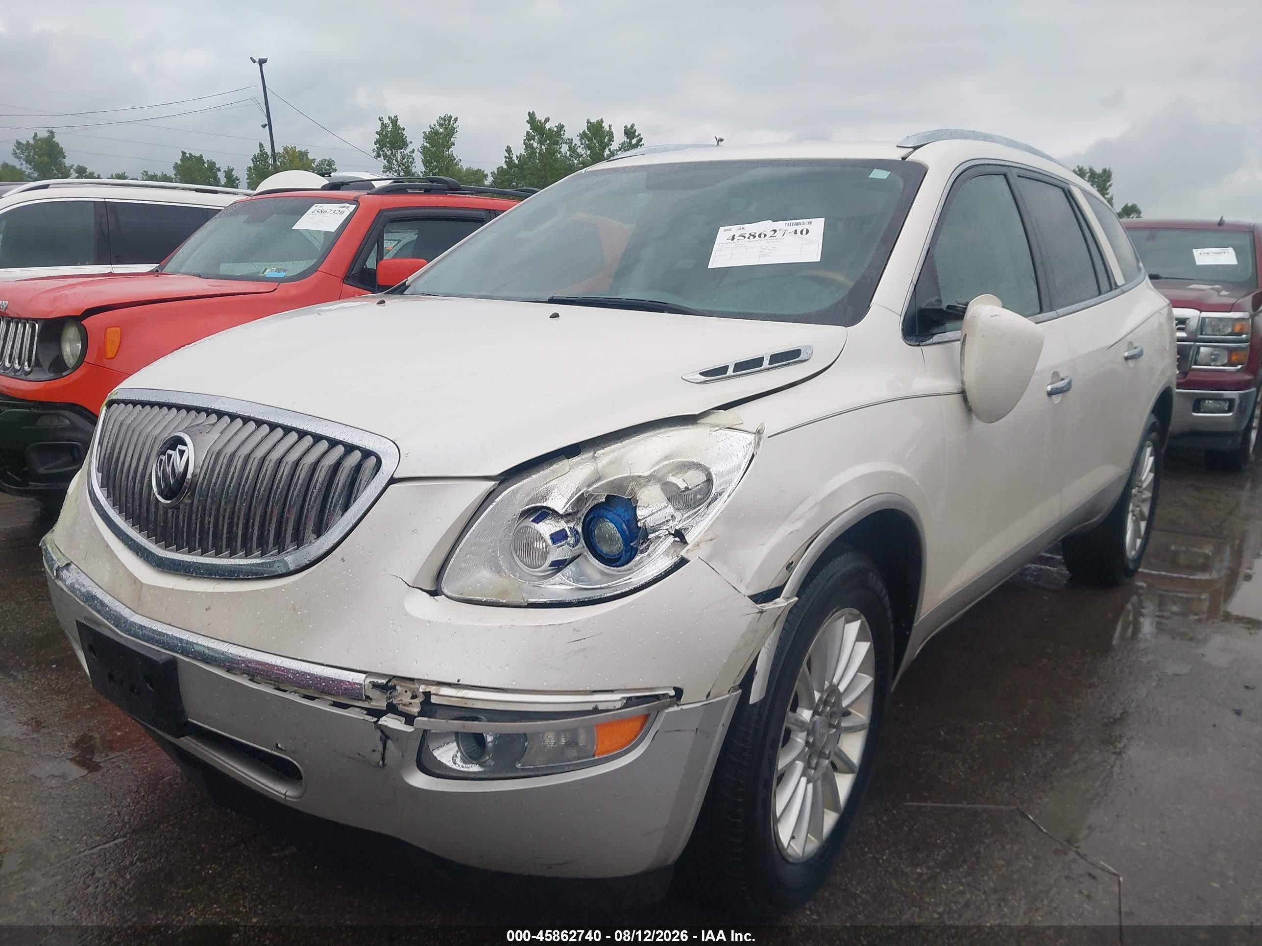 2012 Buick Enclave Leather White vin: 5GAKRCED5CJ383364