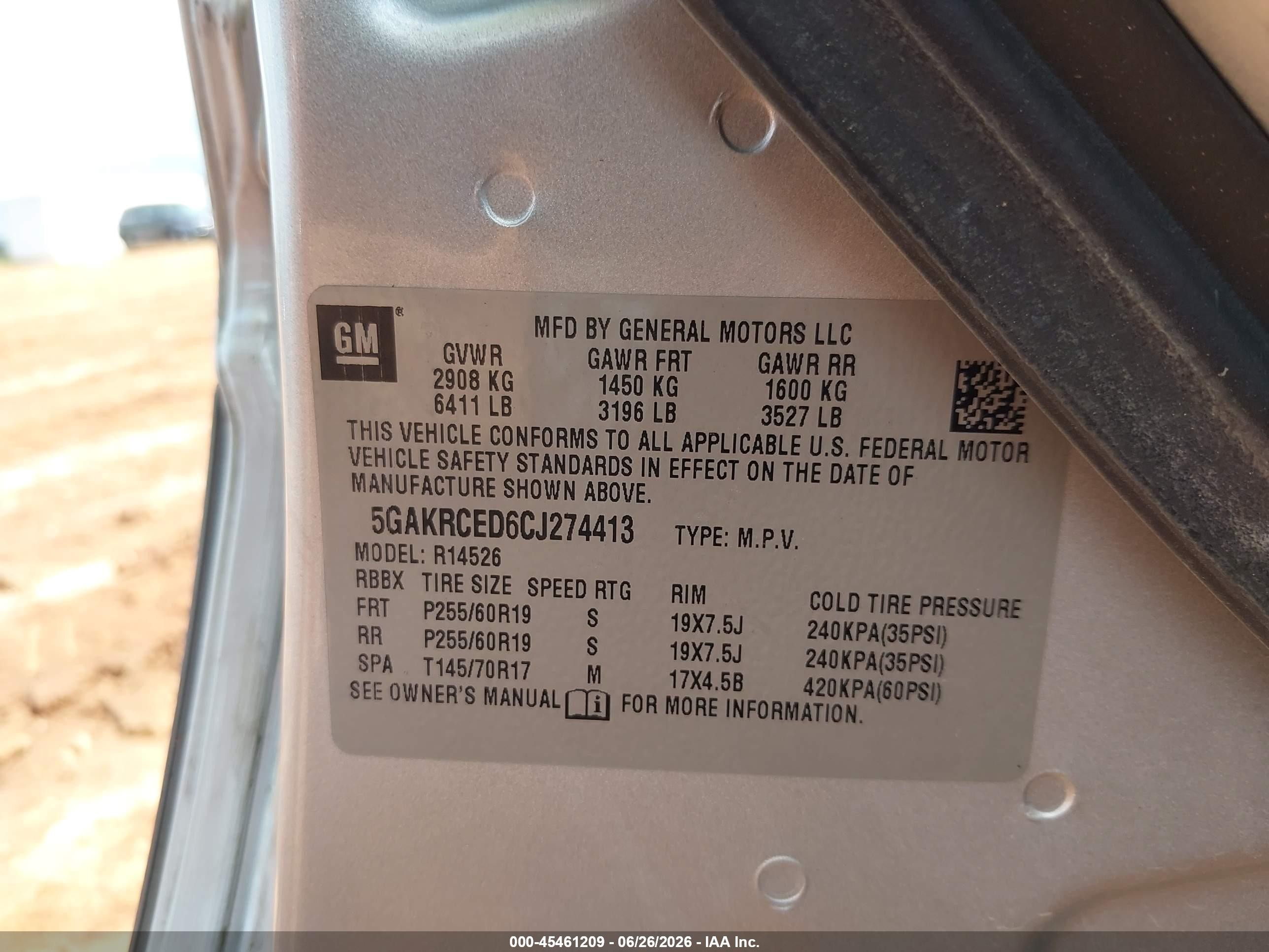 2012 Buick Enclave Leather Silver vin: 5GAKRCED6CJ274413