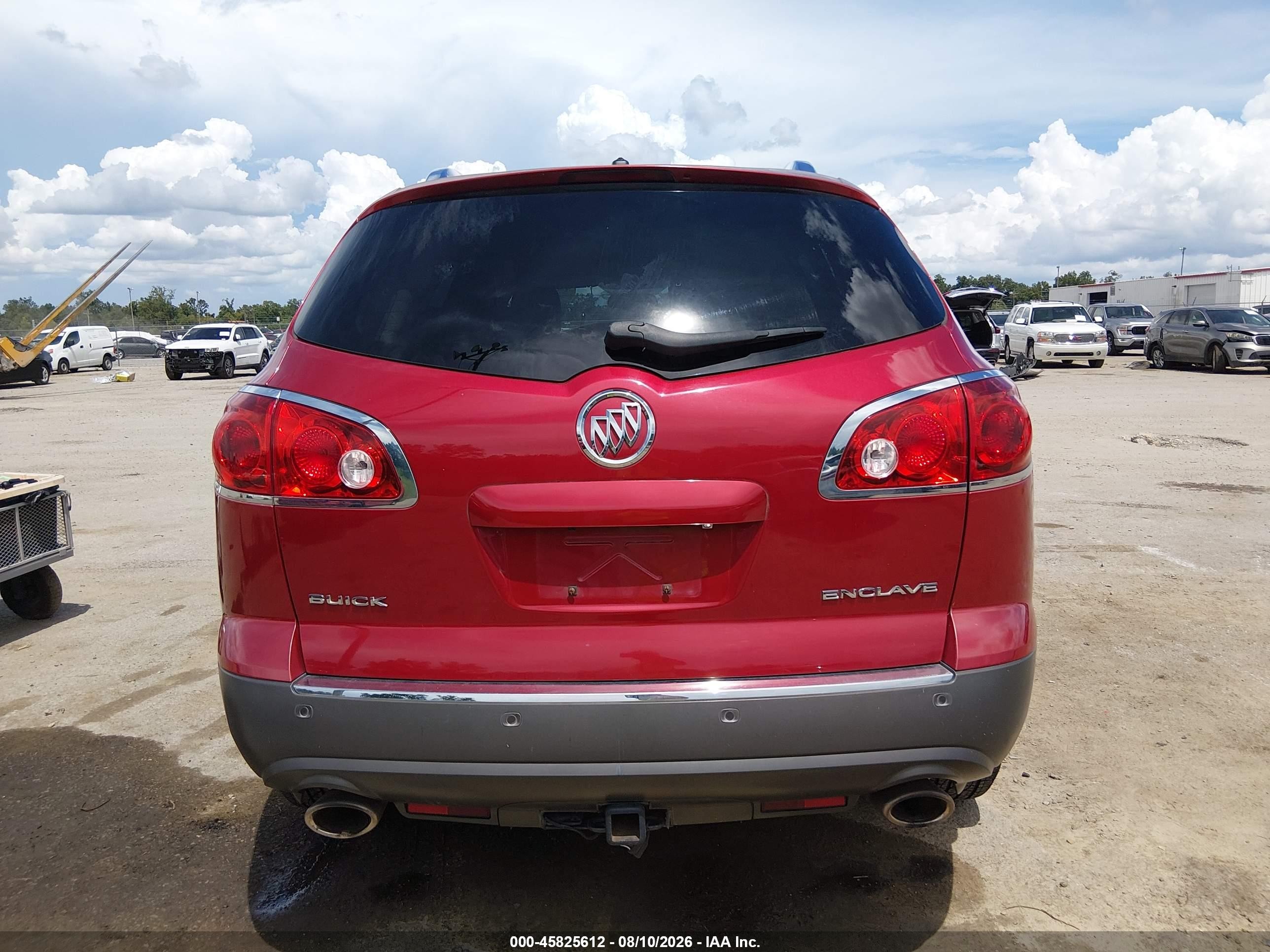 2012 Buick Enclave Leather Красный vin: 5GAKRCED6CJ357341