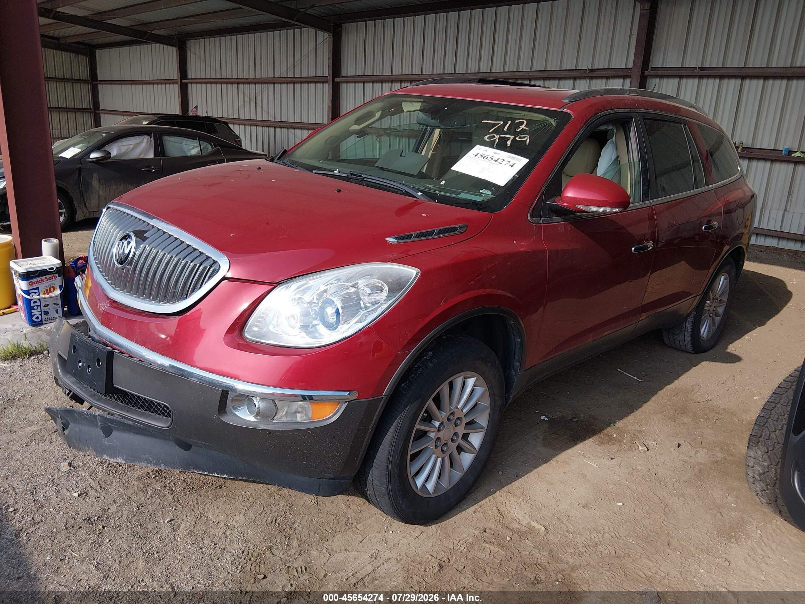 2012 Buick Enclave Leather Red vin: 5GAKRCED8CJ240585